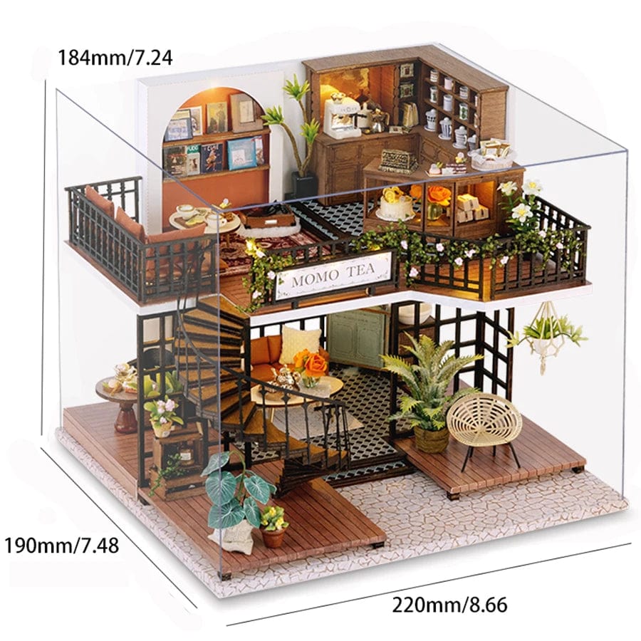 Pièces d'Exceptions Baby House Mini DIY Kit for Making Room Toys, Home Bedroom Decoration with Furniture, Wooden Crafts, 3D Puzzle, Girl's Birthday