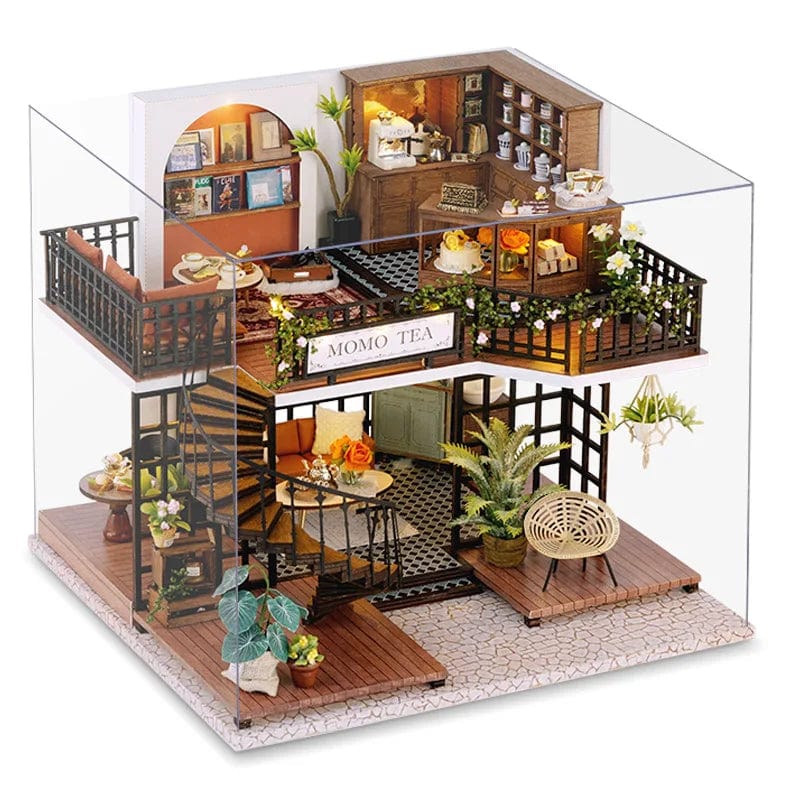 Pièces d'Exceptions Baby House Mini DIY Kit for Making Room Toys, Home Bedroom Decoration with Furniture, Wooden Crafts, 3D Puzzle, Girl's Birthday