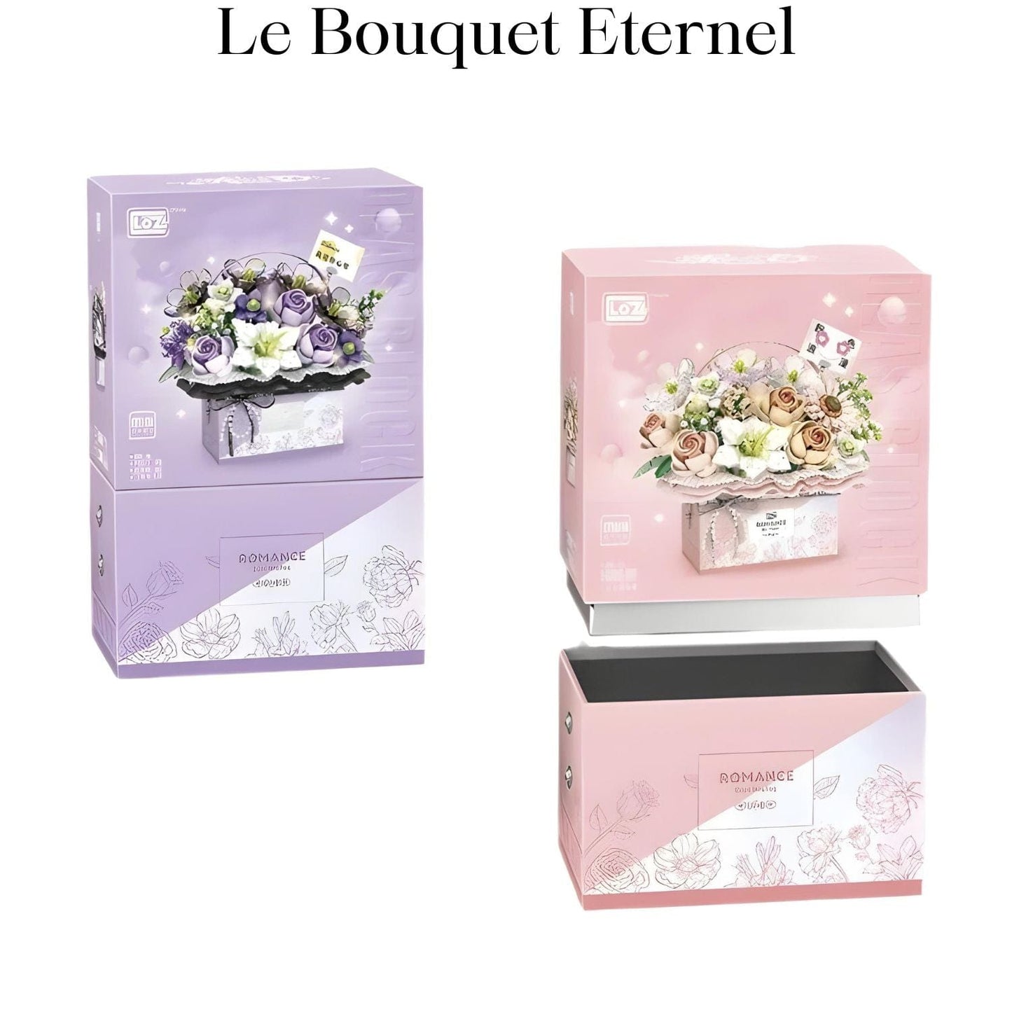 Pièces d'Exceptions Building blocks bouquet gift box Puzzle building blocks flower Valentine's Day to send girlfriend send girlfriends birthday gift