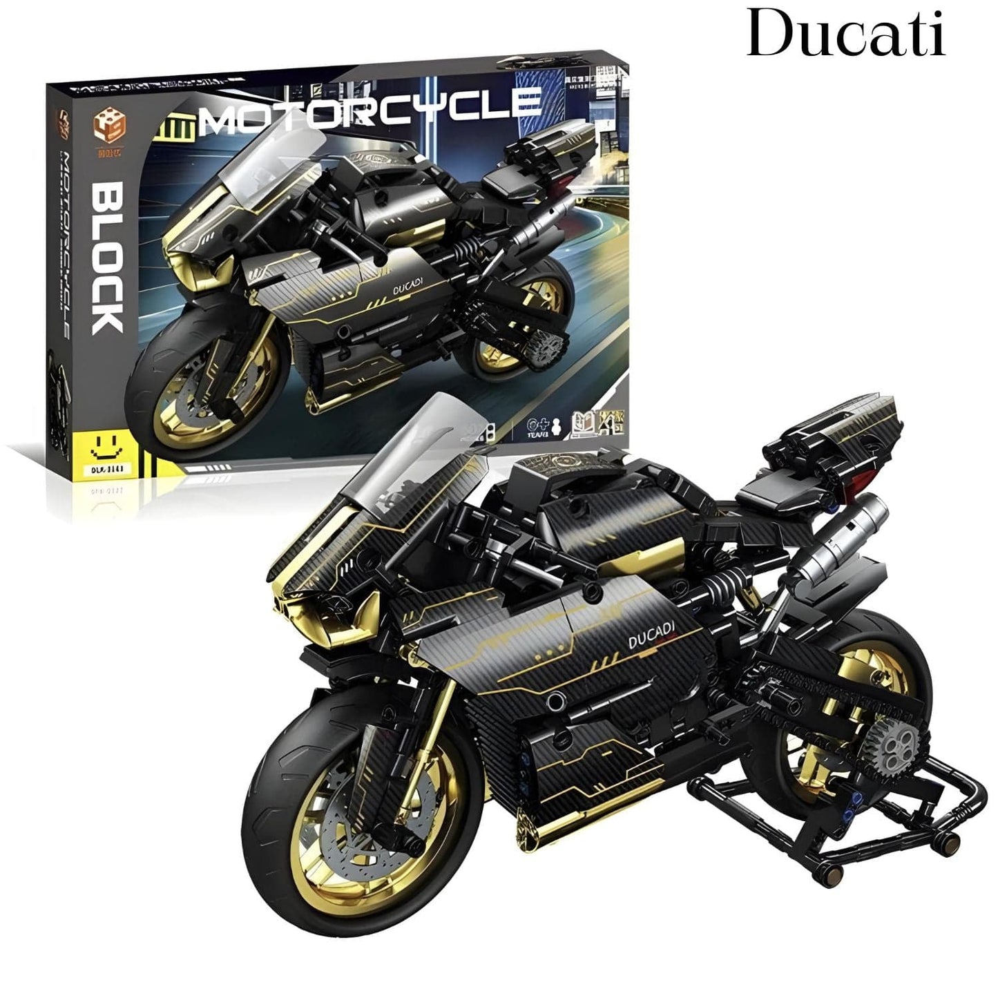 Pièces d'Exceptions Technical Motorcycle Model Building Blocks Moto Road Racer Bricks High-tech DIY Speed Racing Car Birthday Gift Toy For Boy Adult
