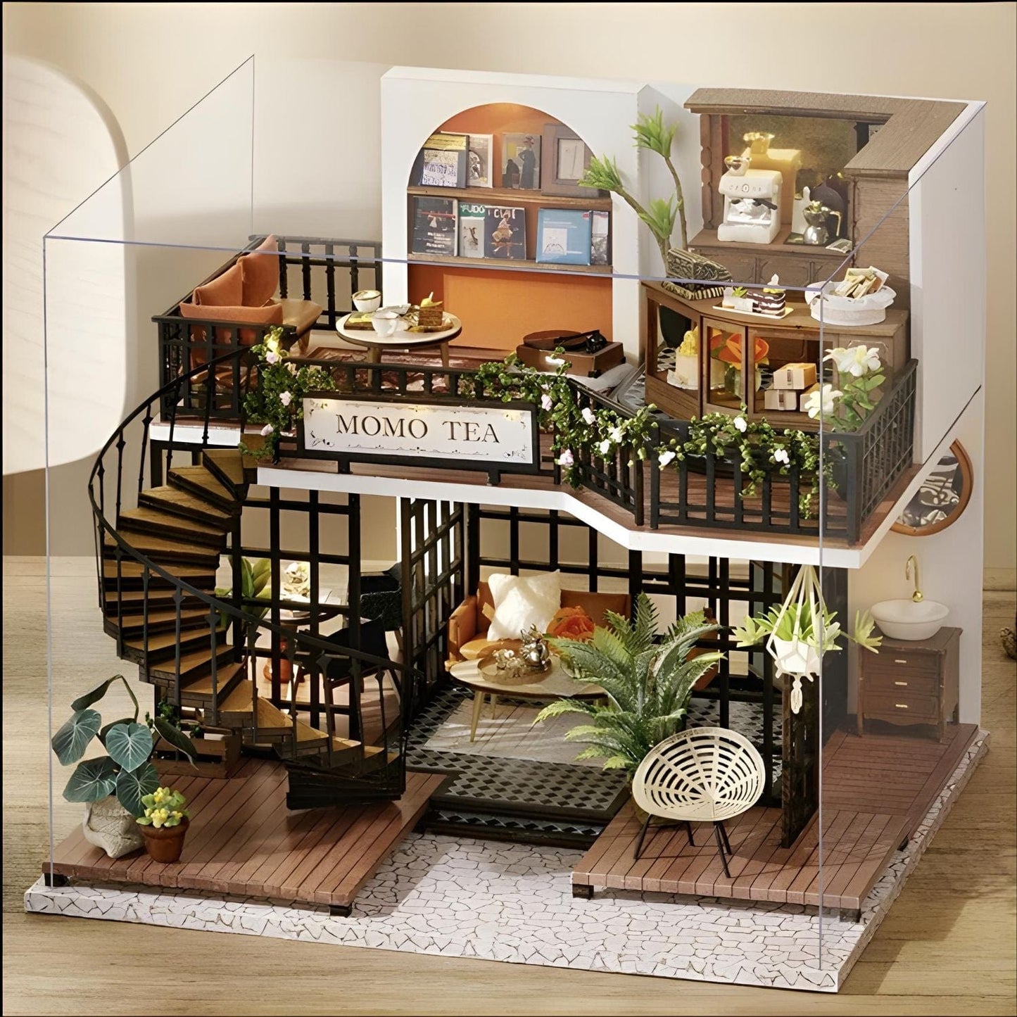 Pièces d'Exceptions Baby House Mini DIY Kit for Making Room Toys, Home Bedroom Decoration with Furniture, Wooden Crafts, 3D Puzzle, Girl's Birthday