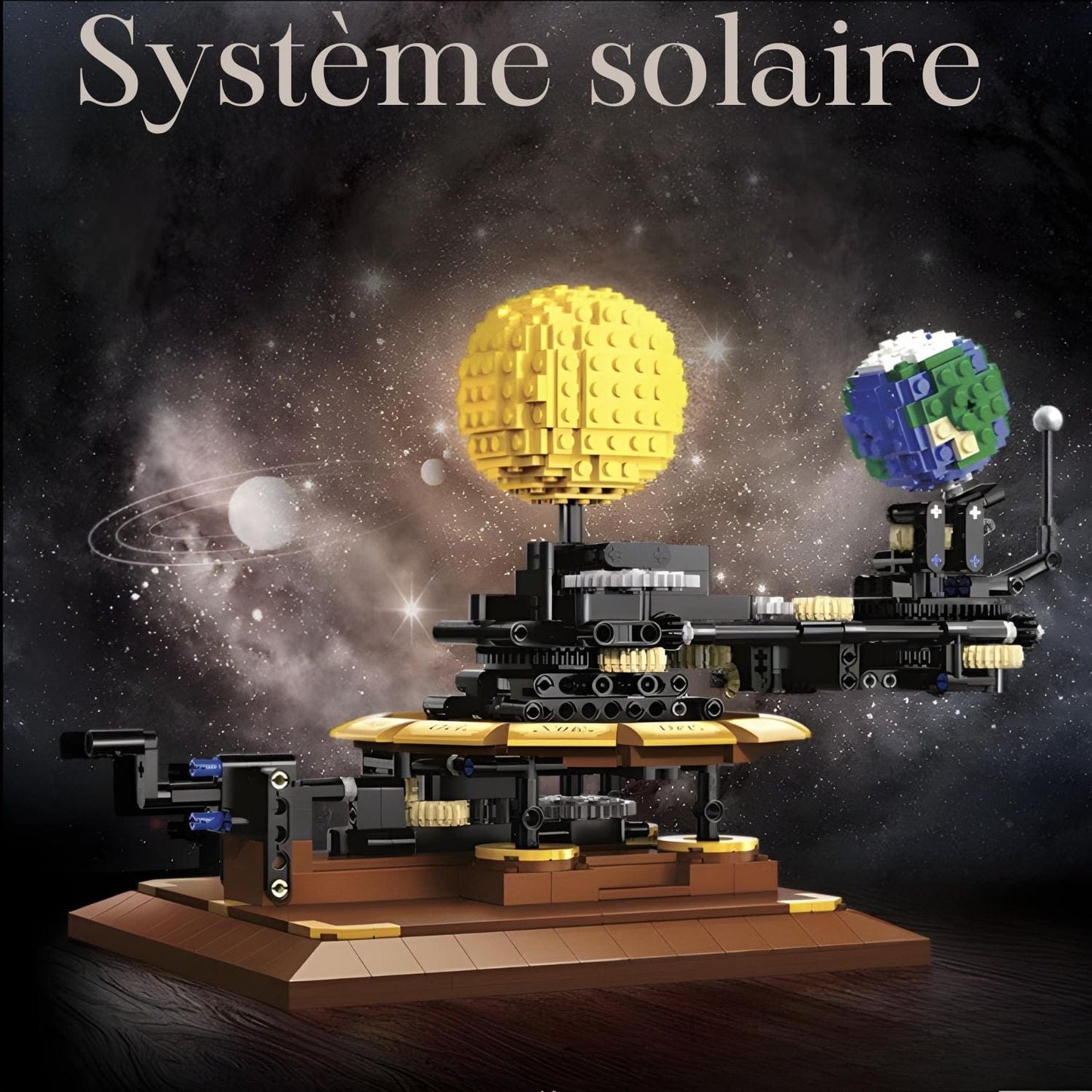 Pièces d'Exceptions 865PCS City Solar System Earth and Sun Clock Building Blocks Bricks Models Kids Science Experiment Education Toys Boys Gifts