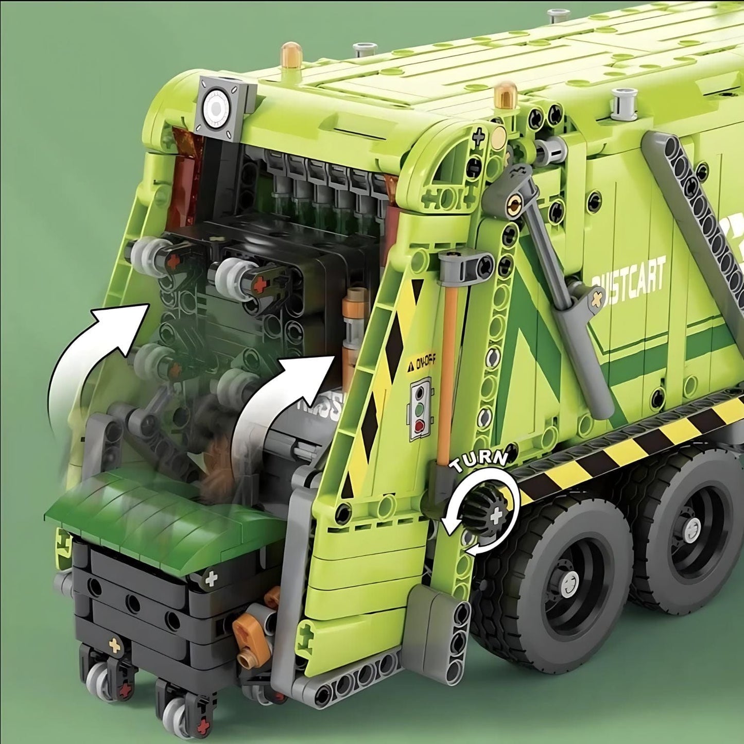 Pièces d'Exceptions 1468PCS Remote Control Compressed Garbage Truck Building Blocks City Sanitation Technical RC Car Model Bricks Kids Toys Gifts