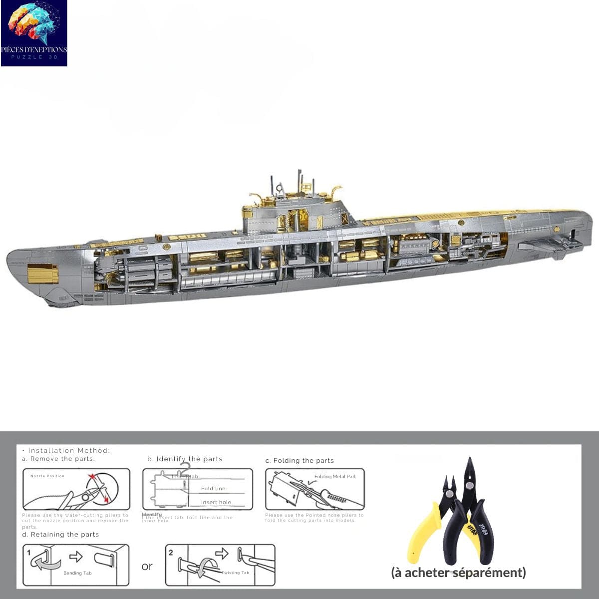 Puzzle 3d Bateau | Sous Marin