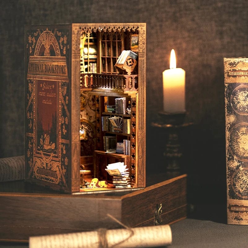 Puzzle Bibliotheque | Bibliothèque Eternelle Puzzle 3d Book Nook | Bibliothèque Eternelle