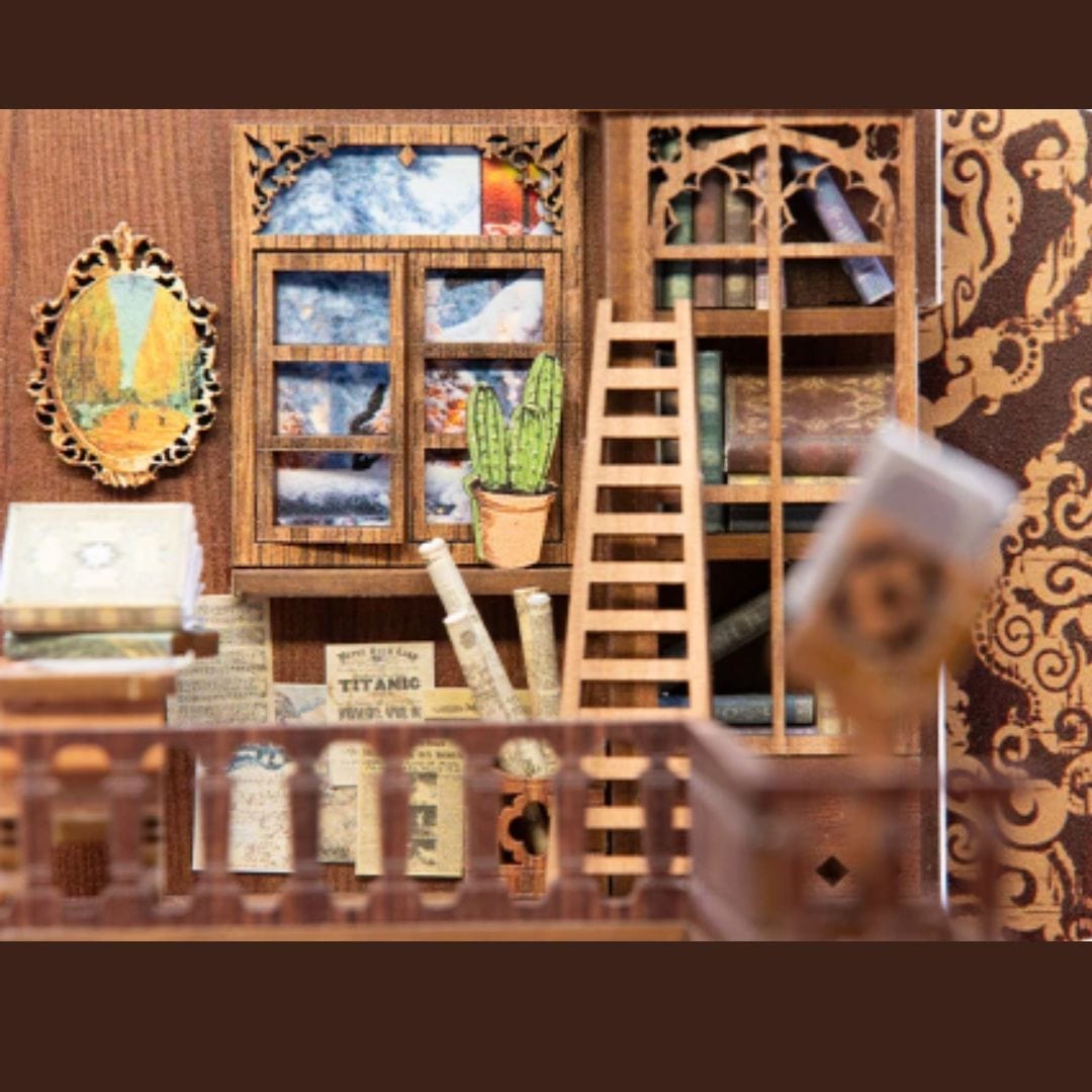 Puzzle Bibliotheque | Bibliothèque Eternelle Puzzle 3d Book Nook | Bibliothèque Eternelle