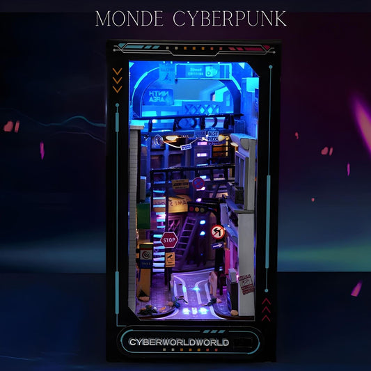 Book Nook cyberpunk Pièces d'Exceptions Book Nook | Le monde cyberpunk