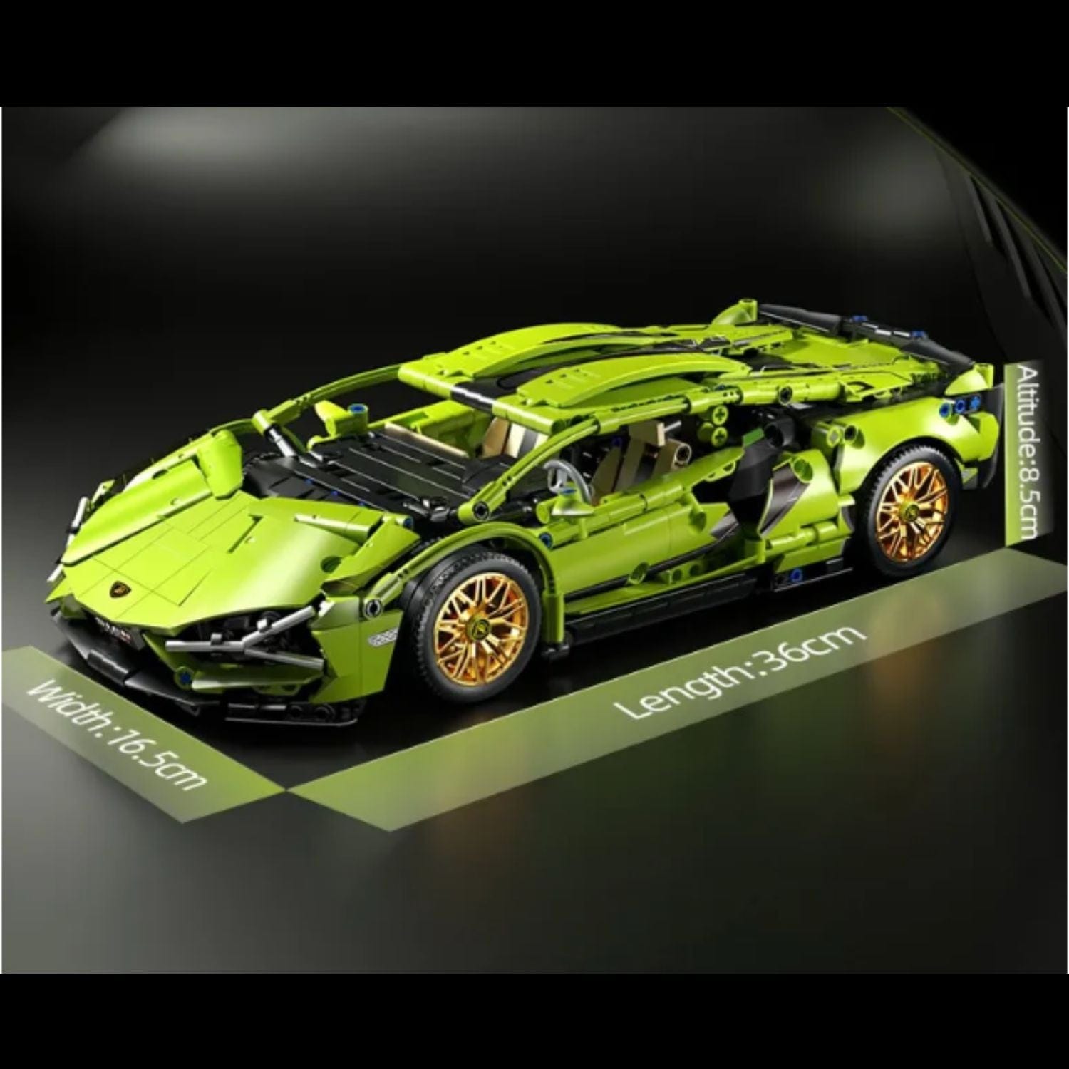 Lamborghini Huracan verte Puzzle 3d Voiture Electrique | Lamborghini Huracan-E
