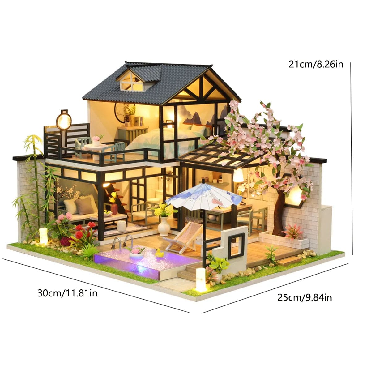 Maison miniature à faire soi-même Pièces d'Exceptions Maison miniature | La villa