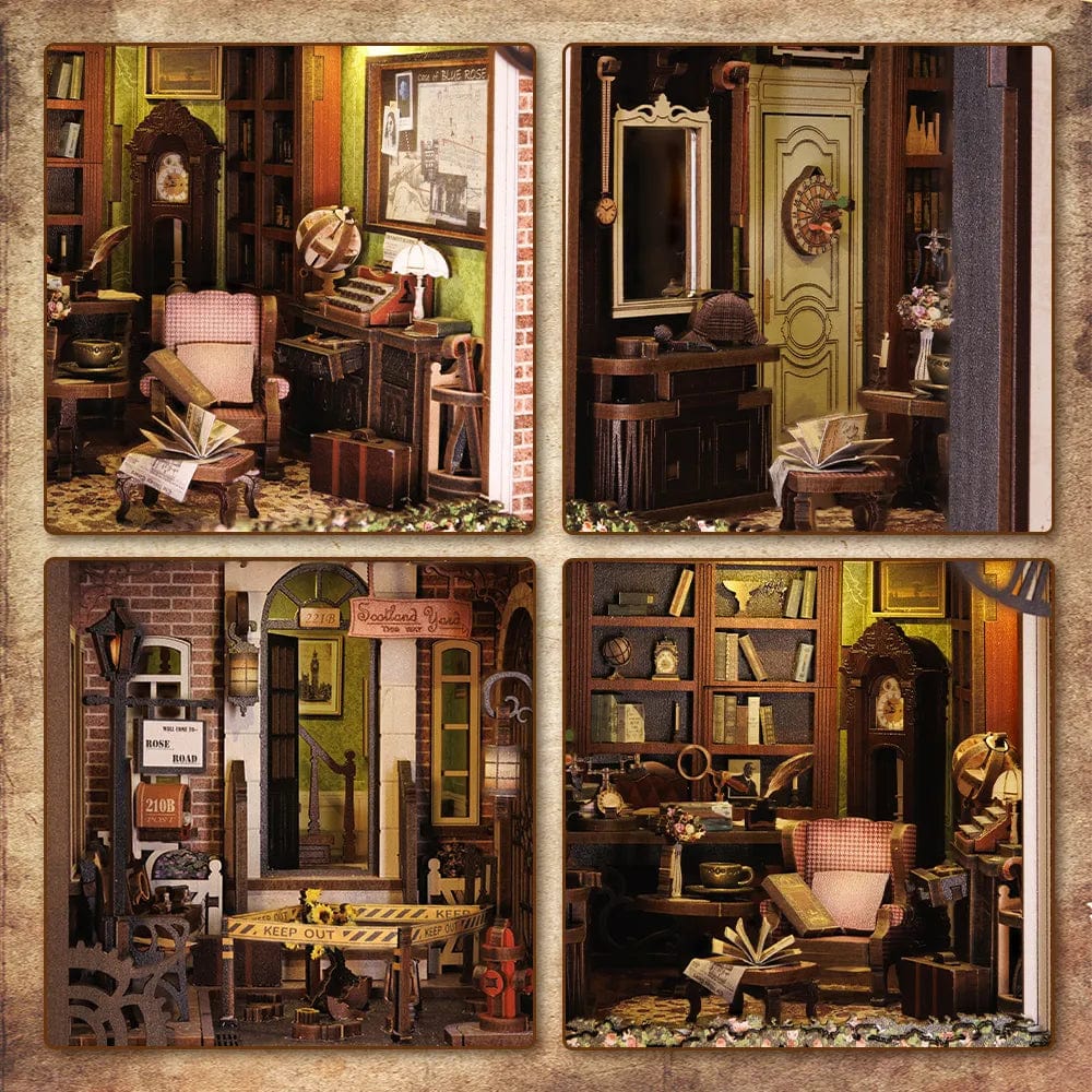 Maison Puzzle 3D | Maison du Détective Puzzle 3d Book Nook | Maison du Détective
