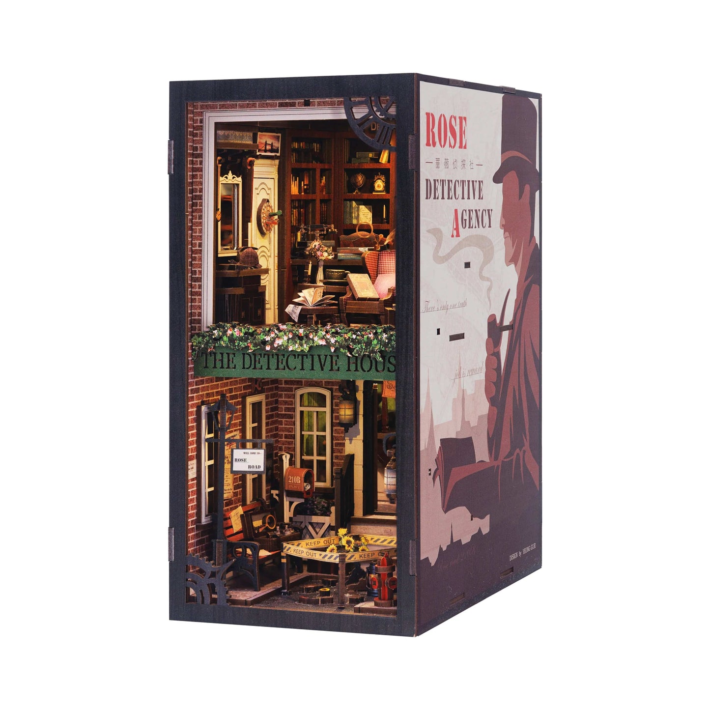Maison Puzzle 3D | Maison du Détective Puzzle 3d Book Nook | Maison du Détective