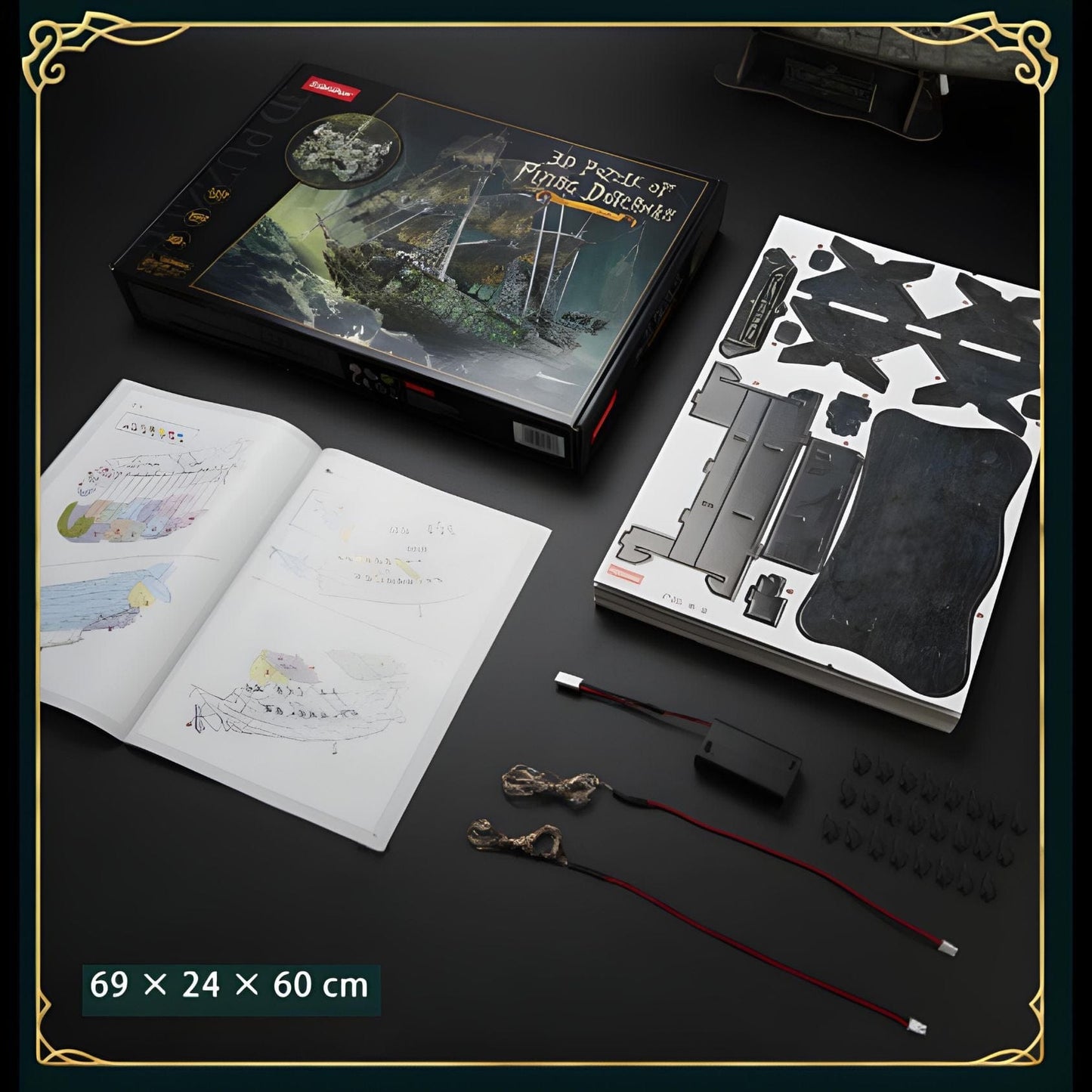 Maquette bateau pirate Puzzle 3d Bateau | Black Knight Lumineux
