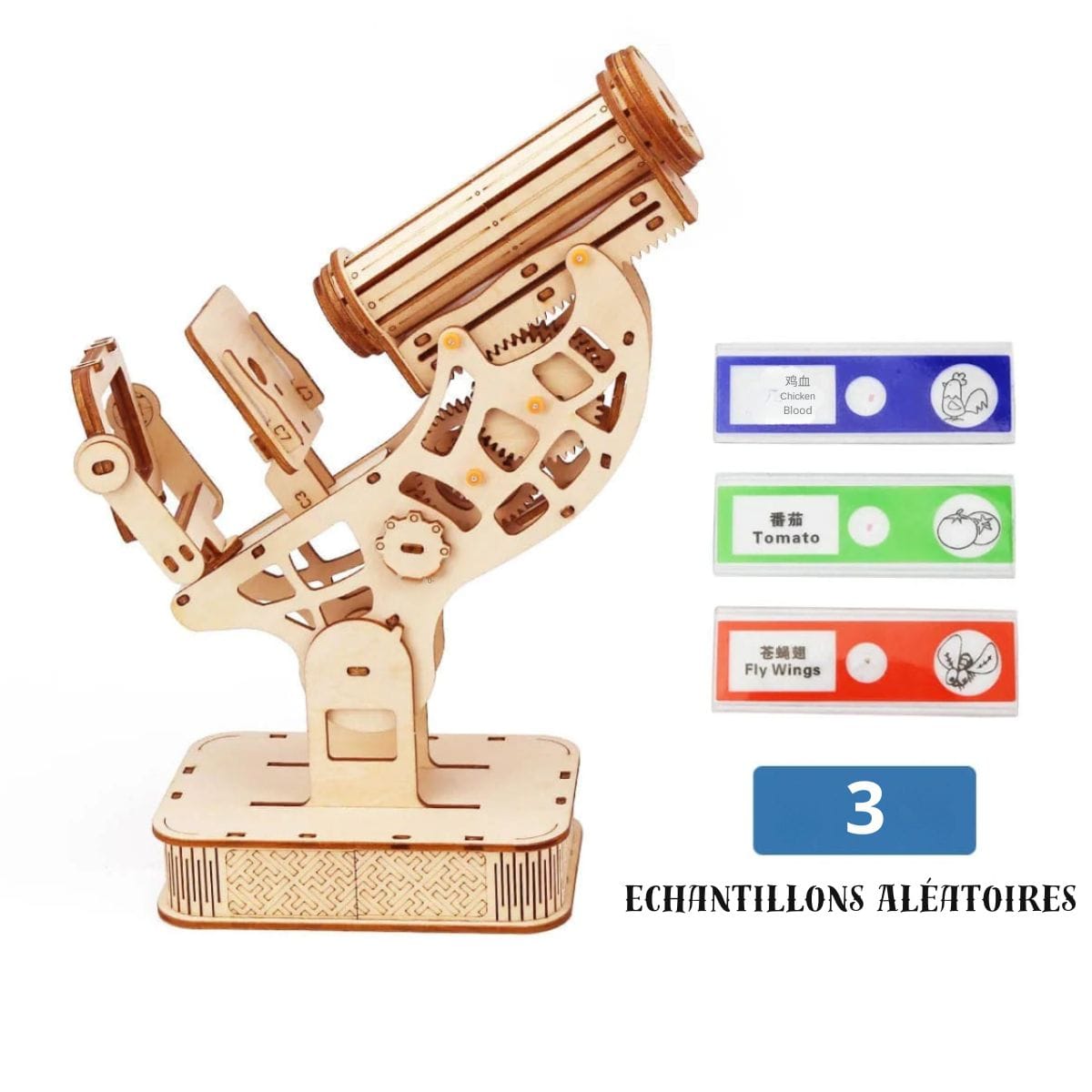 Microscope en bois Puzzle 3d Mécanique | Le Microscope