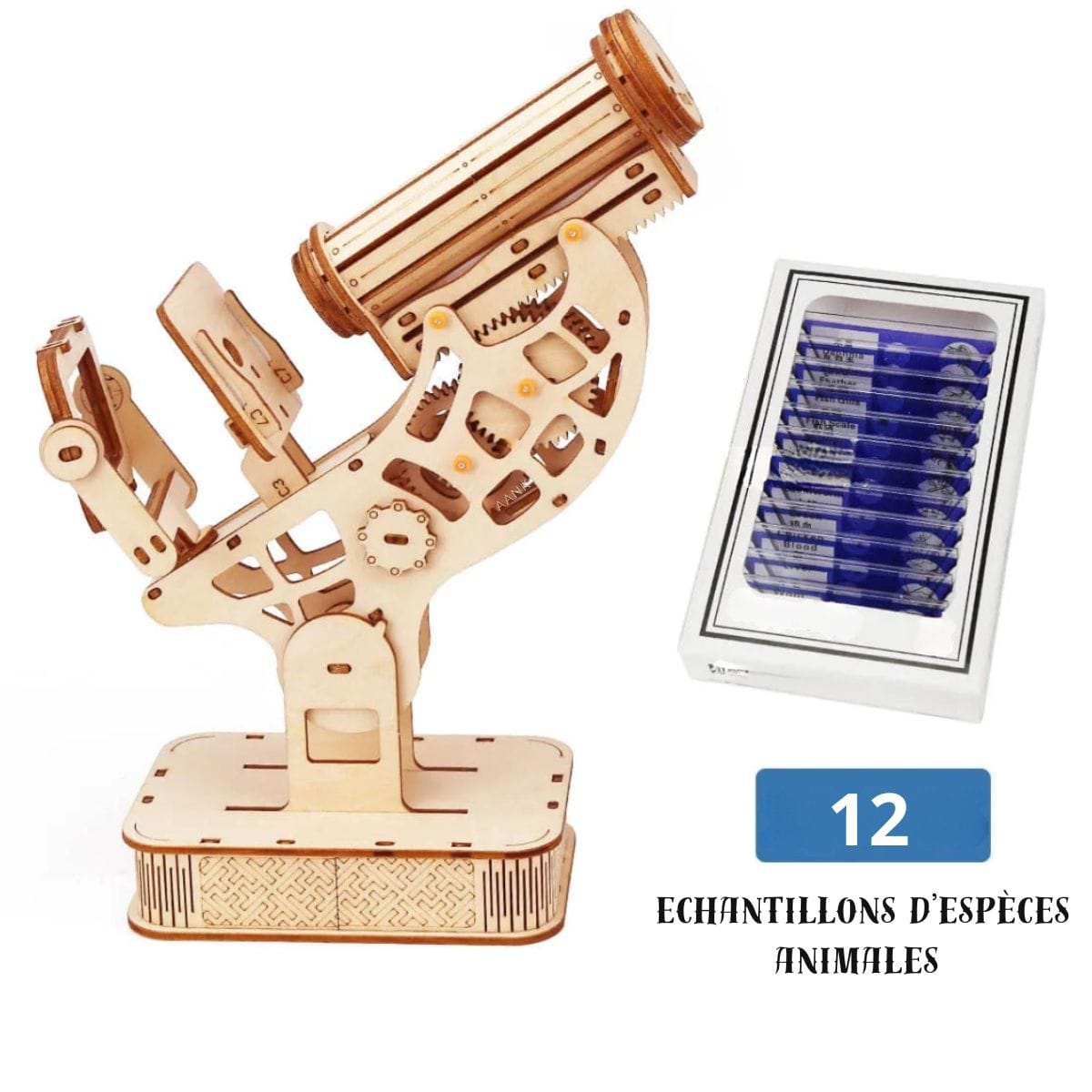 Microscope en bois Puzzle 3d Mécanique | Le Microscope
