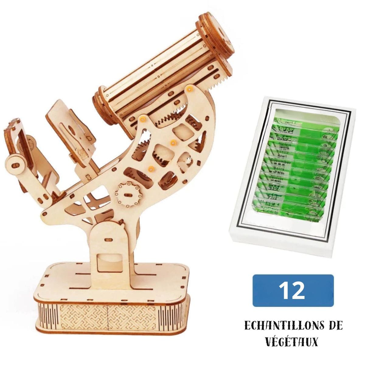 Microscope en bois Puzzle 3d Mécanique | Le Microscope