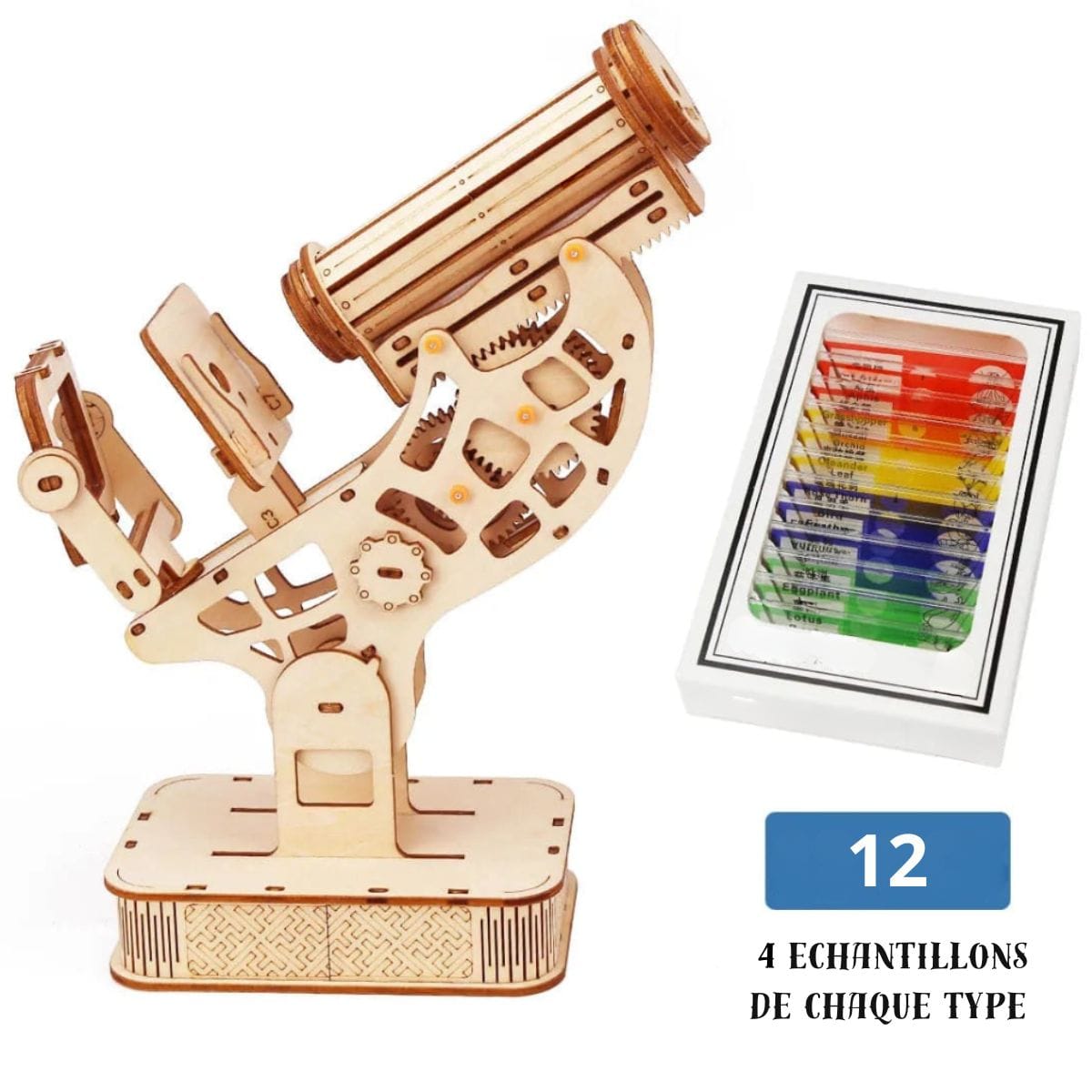 Microscope en bois Puzzle 3d Mécanique | Le Microscope