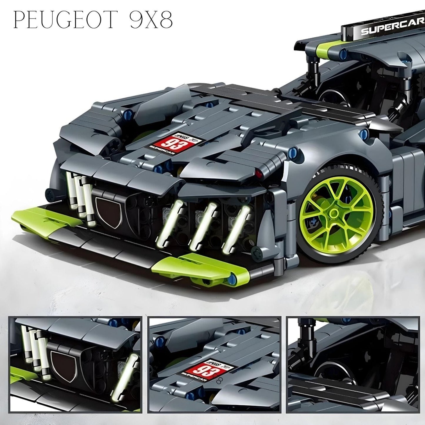 Peugeot 9X8 3D model Pièces d'Exceptions Voiture | Peugeot 9X8