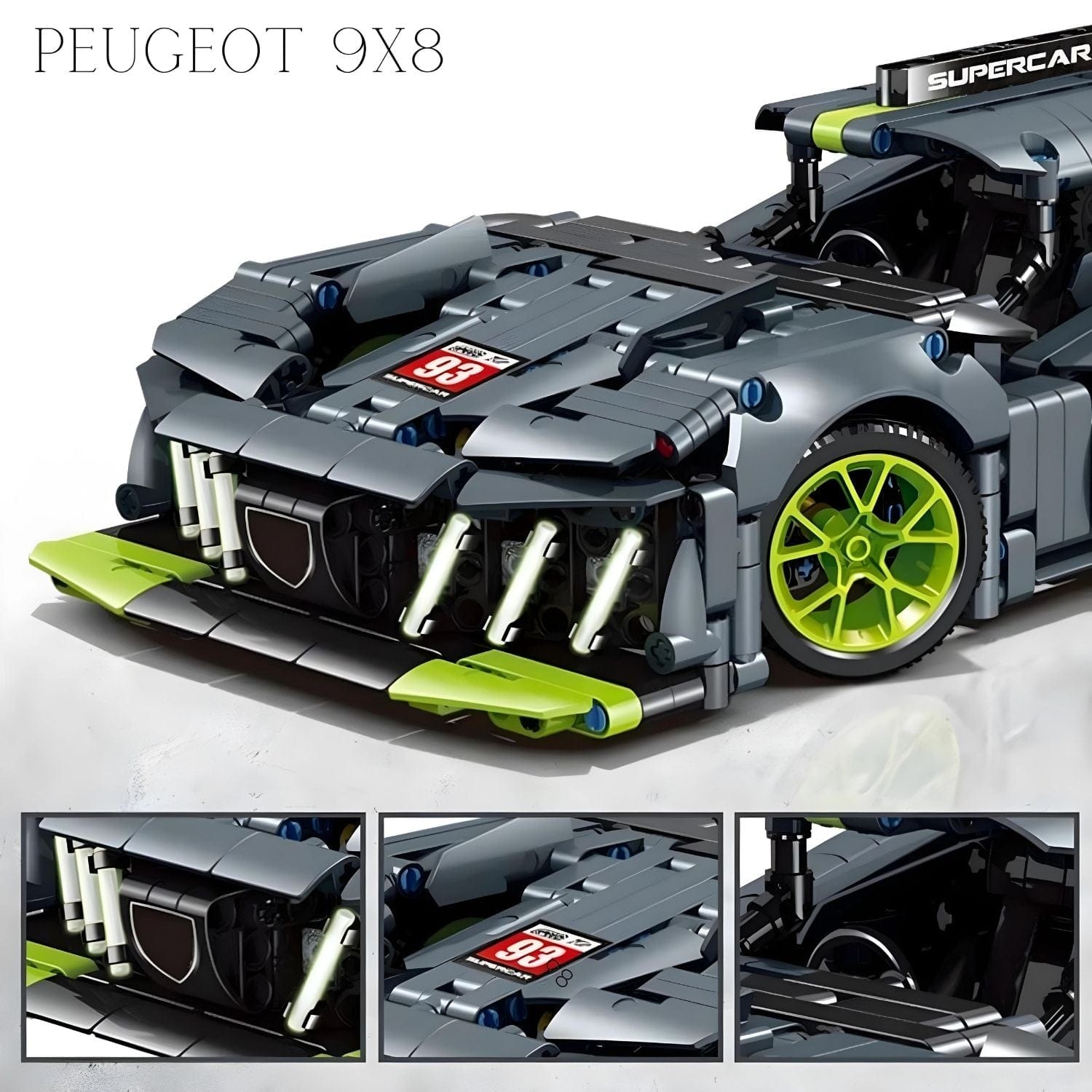 Peugeot 9X8 3D model Pièces d'Exceptions Voiture | Peugeot 9X8