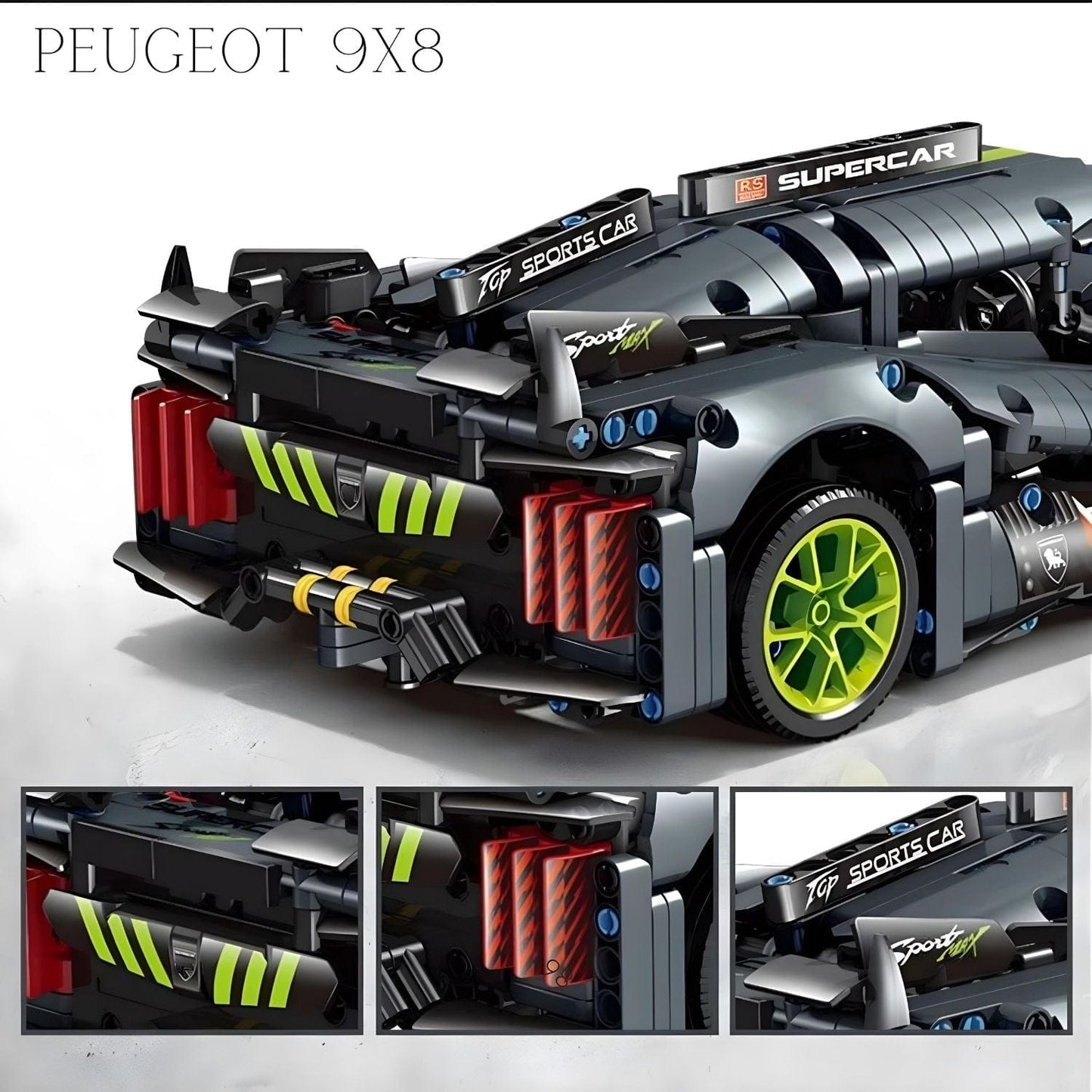 Peugeot 9X8 3D model Pièces d'Exceptions Voiture | Peugeot 9X8