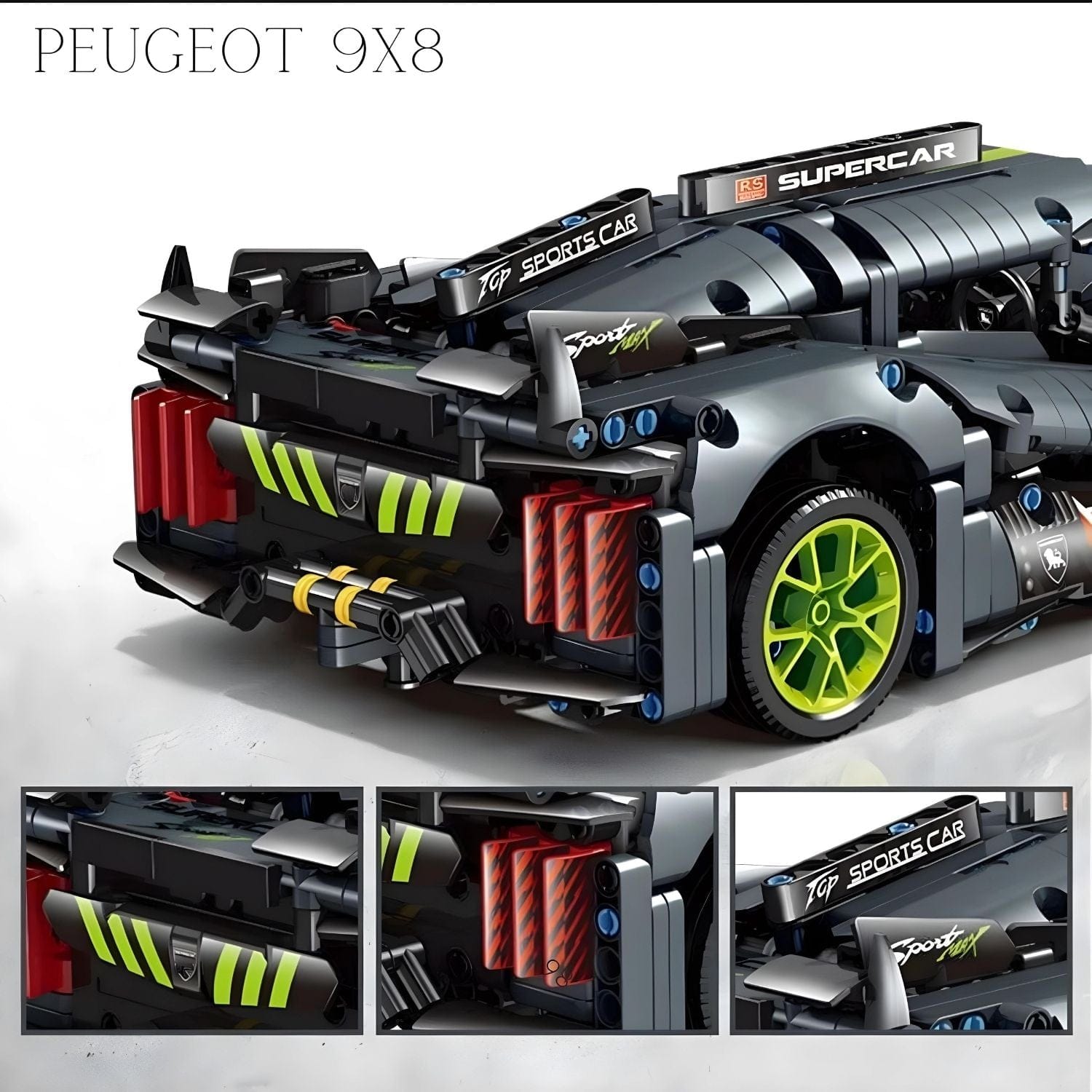 Peugeot 9X8 3D model Pièces d'Exceptions Voiture | Peugeot 9X8