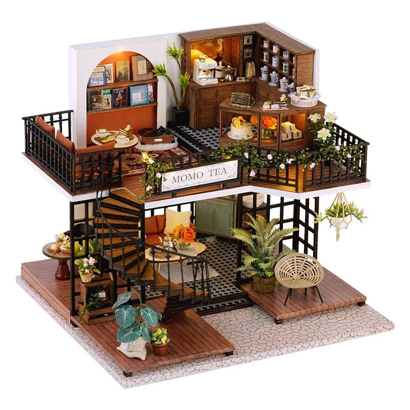 Pièces d'Exceptions Baby House Mini DIY Kit for Making Room Toys, Home Bedroom Decoration with Furniture, Wooden Crafts, 3D Puzzle, Girl's Birthday