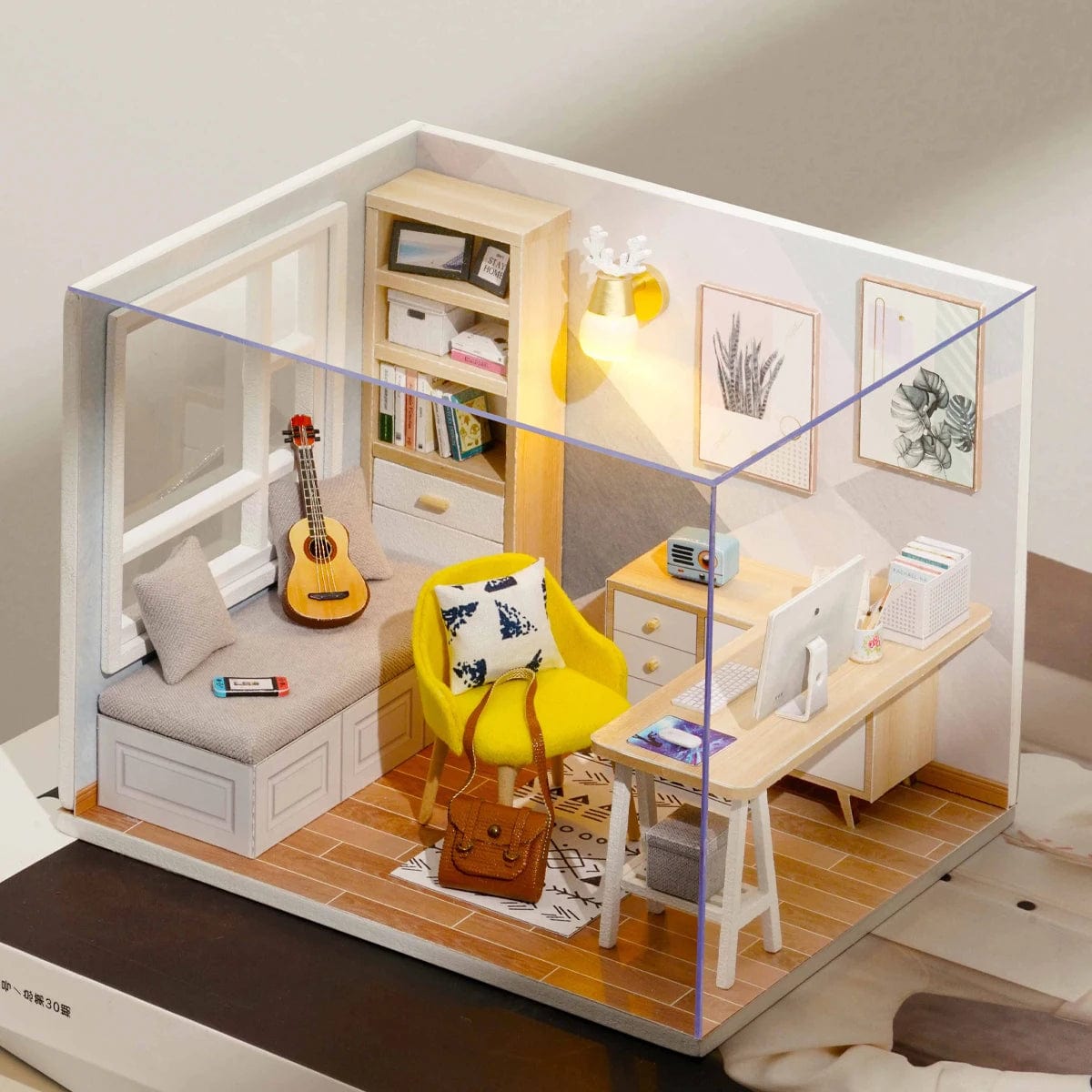 Pièces d'Exceptions 3D Puzzle Assembly Model Doll House  Mini  DIY Small  Kit Making Room Toys, Home Bedroom Decoration with