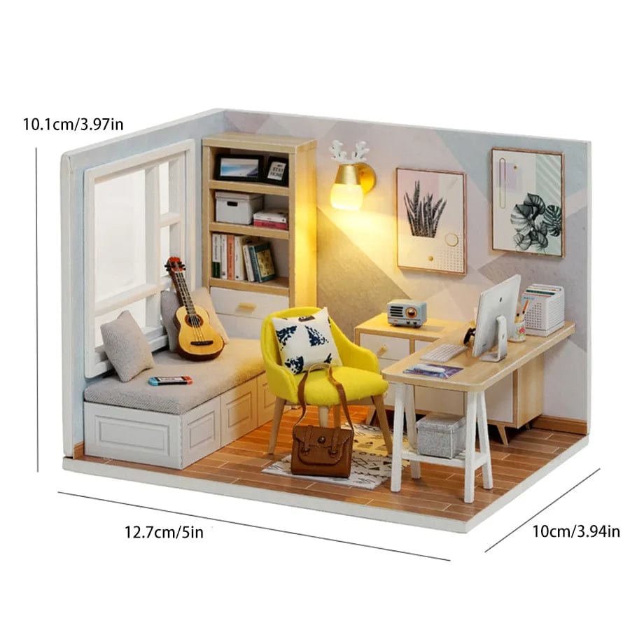 Pièces d'Exceptions 3D Puzzle Assembly Model Doll House  Mini  DIY Small  Kit Making Room Toys, Home Bedroom Decoration with