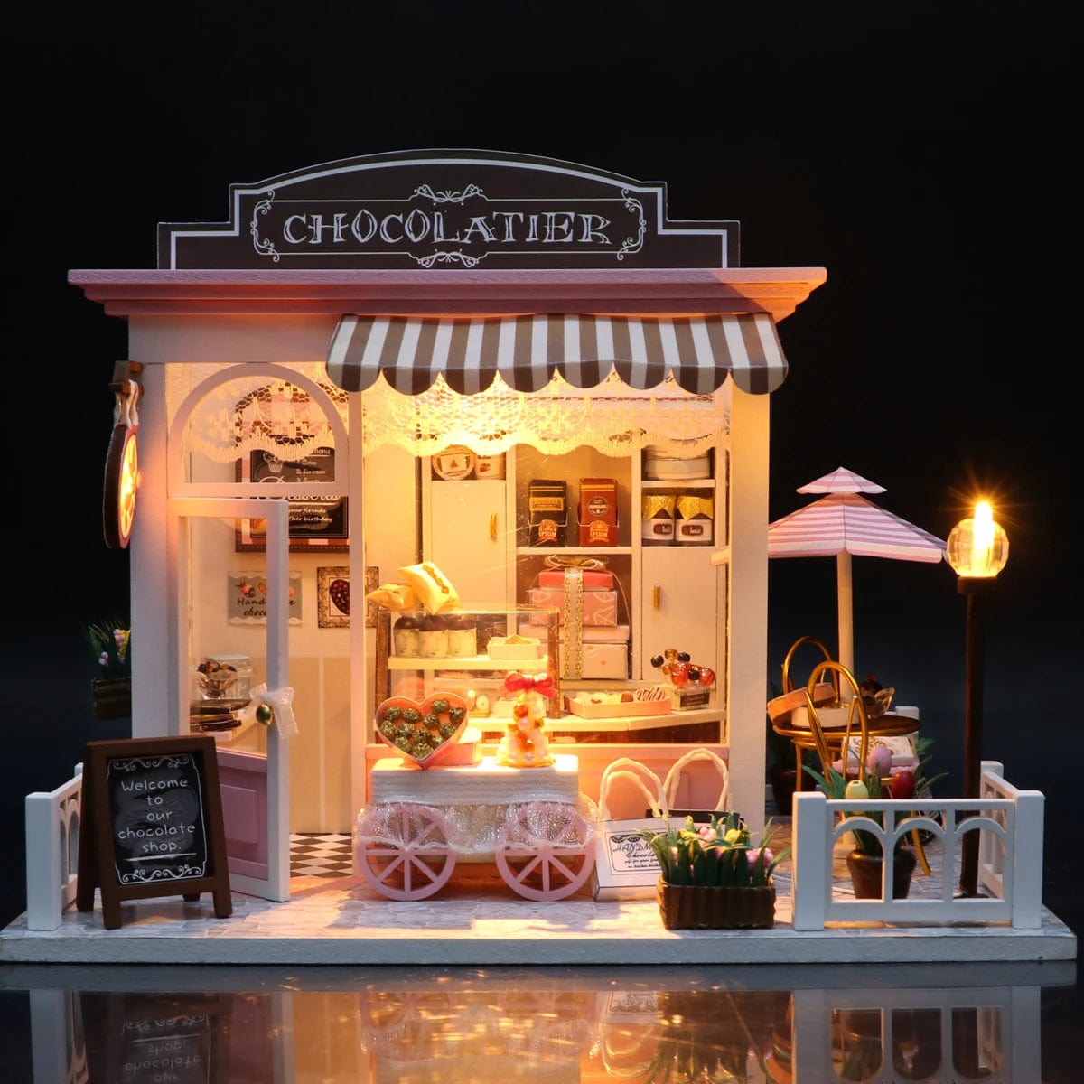 Pièces d'Exceptions 3D Shop Puzzle Assembly Model Doll  Mini  House DIY Small Kit Making Room Toys, Home Bedroom Decoration