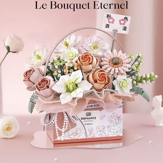 Pièces d'Exceptions Building blocks bouquet gift box Puzzle building blocks flower Valentine's Day to send girlfriend send girlfriends birthday gift