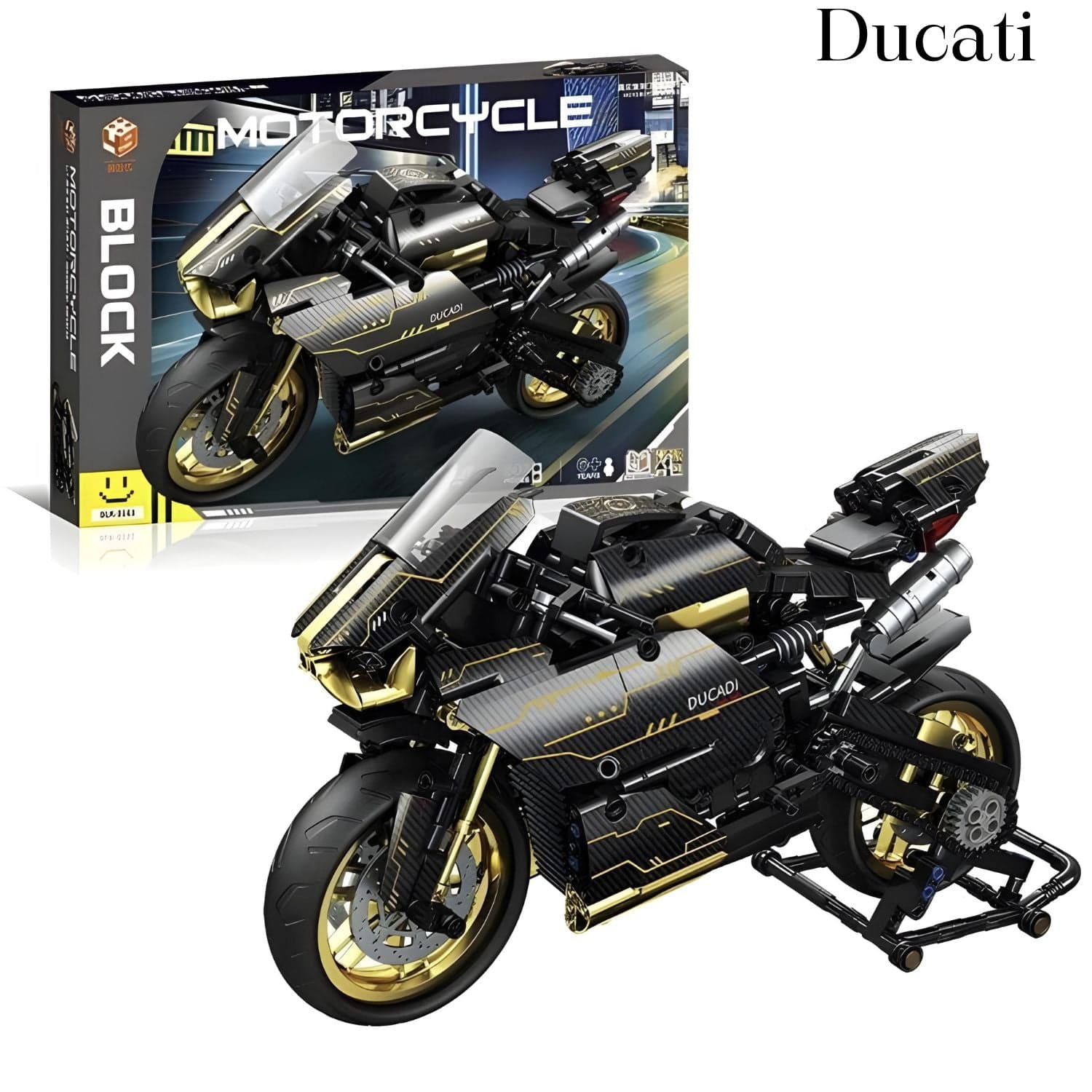 Pièces d'Exceptions Technical Motorcycle Model Building Blocks Moto Road Racer Bricks High-tech DIY Speed Racing Car Birthday Gift Toy For Boy Adult