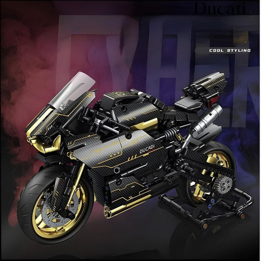 Pièces d'Exceptions Technical Motorcycle Model Building Blocks Moto Road Racer Bricks High-tech DIY Speed Racing Car Birthday Gift Toy For Boy Adult