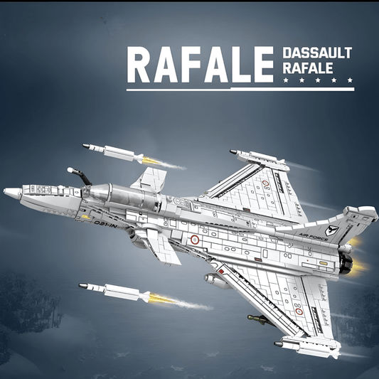 Pièces d'Exceptions 2099PCS Rafale Fighter Model Building Blocks Diy Military Plane Series Assembly Bricks Desktop Ornament Kids Toys Holiday Gifts