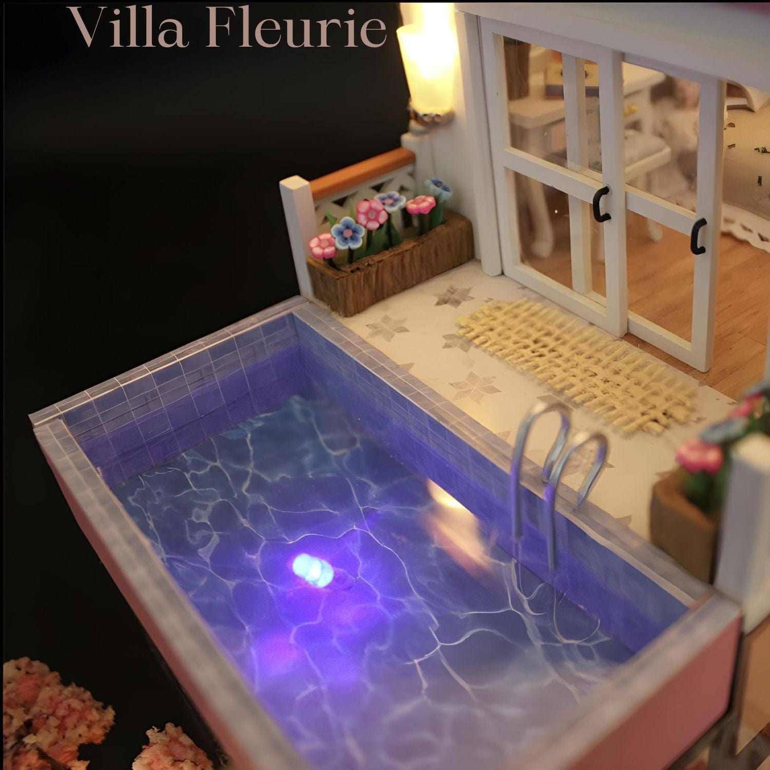 Pièces d'Exceptions Doll House Miniature Doll DIY Assembly Building Model Villa Kit Production Small Room Girl Toys, Home Bedroom Decoration with Fu