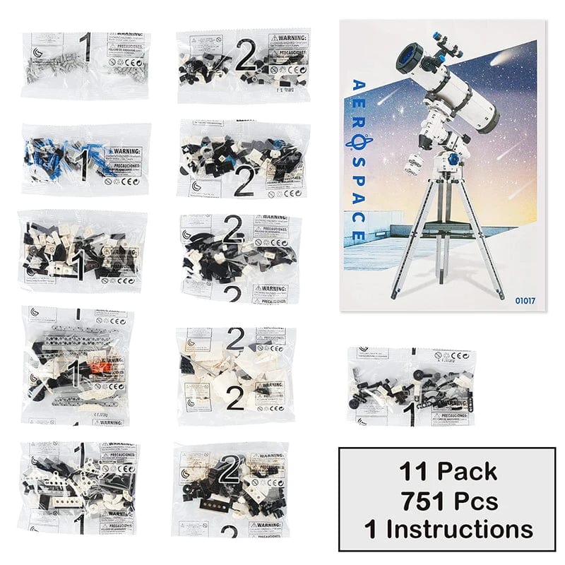 Pièces d'Exceptions 751PCS Creative Technology Astronomical Telescope Building Block Aerospace Educational Assemble Bricks Toy Desk Decor Kids Gift