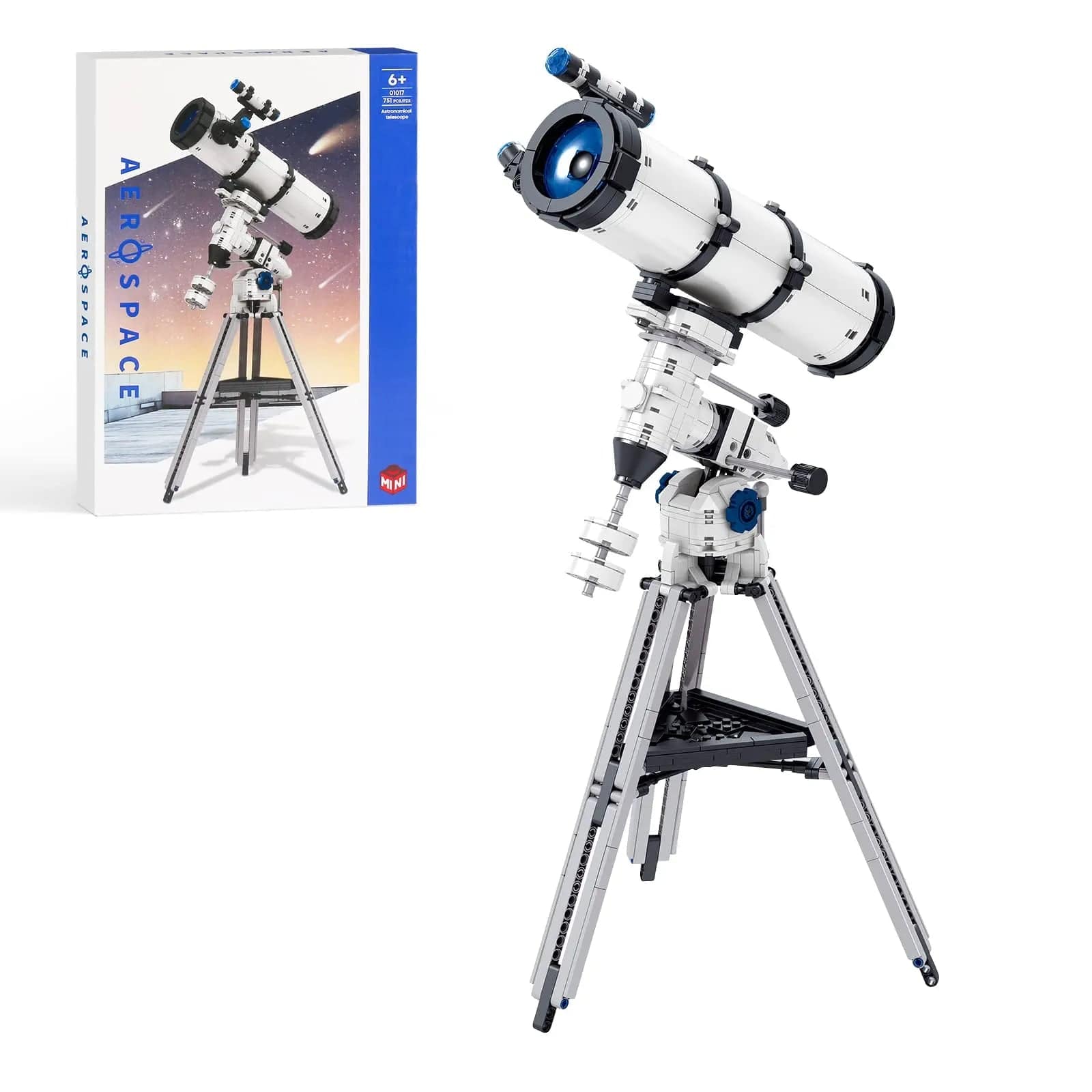 Pièces d'Exceptions 751PCS Creative Technology Astronomical Telescope Building Block Aerospace Educational Assemble Bricks Toy Desk Decor Kids Gift