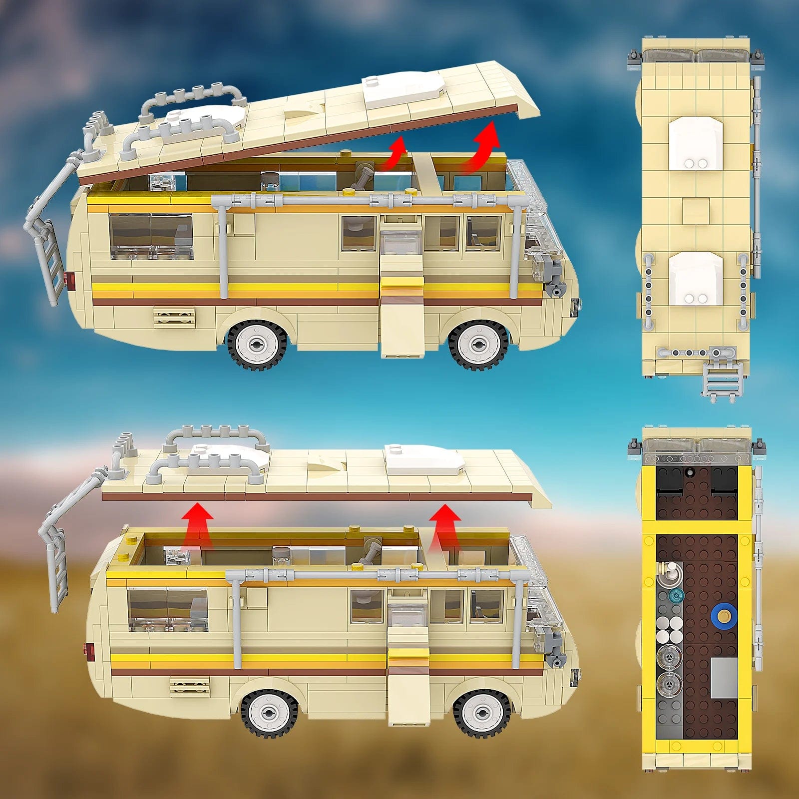 Pièces d'Exceptions MOC Moive Series 2023 New Breaking Bad Car Building Blocks Kit Vehicle Toy For Children Kid Birthday Gift Wholesale Dropshipping