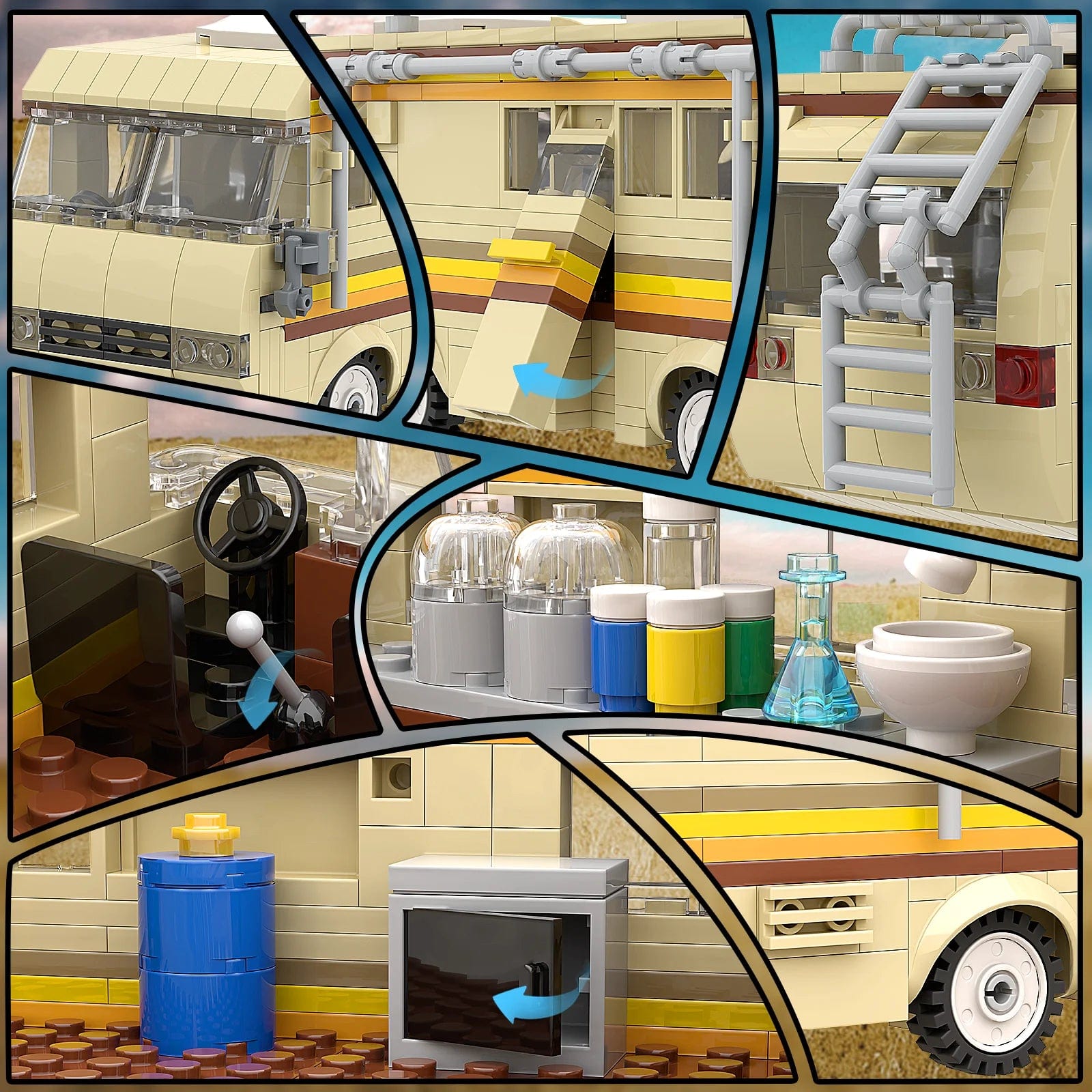 Pièces d'Exceptions MOC Moive Series 2023 New Breaking Bad Car Building Blocks Kit Vehicle Toy For Children Kid Birthday Gift Wholesale Dropshipping