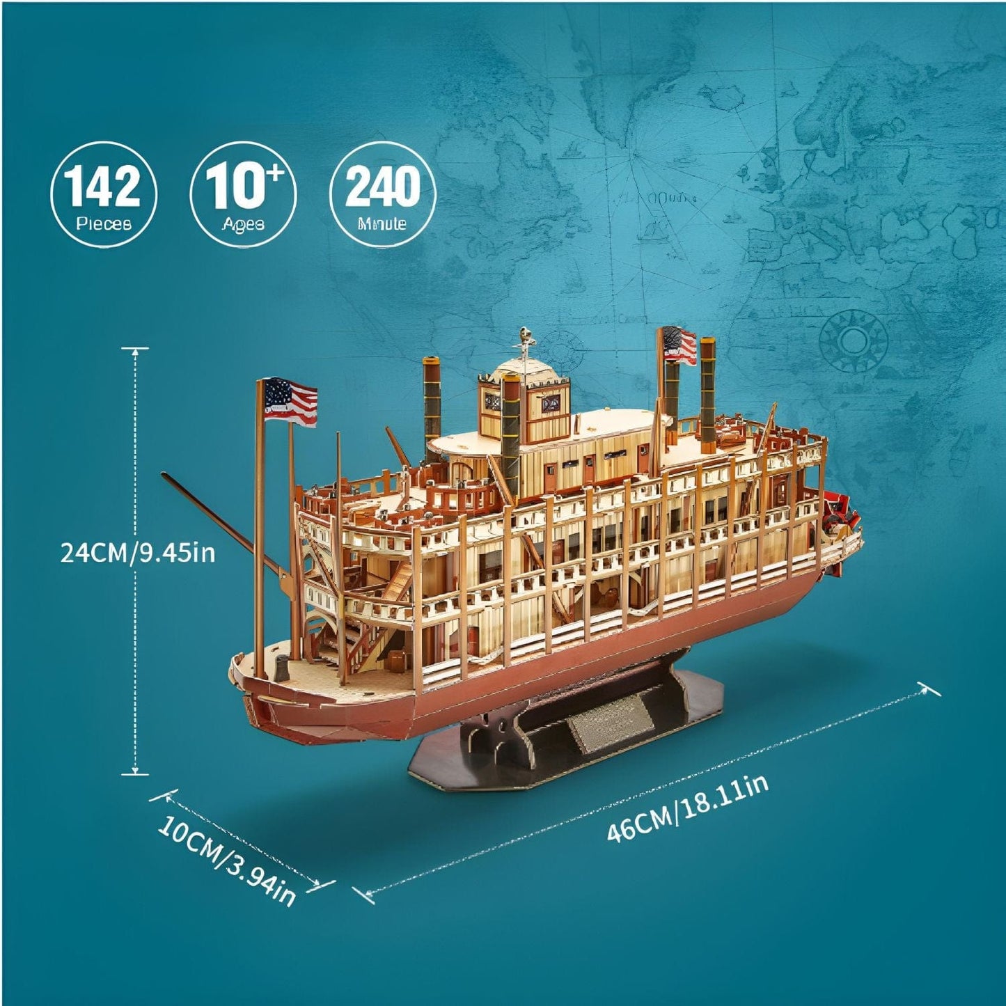 Puzzle 3D Bateau Bois Puzzle 3d Bateau | Mississippi Steamboat