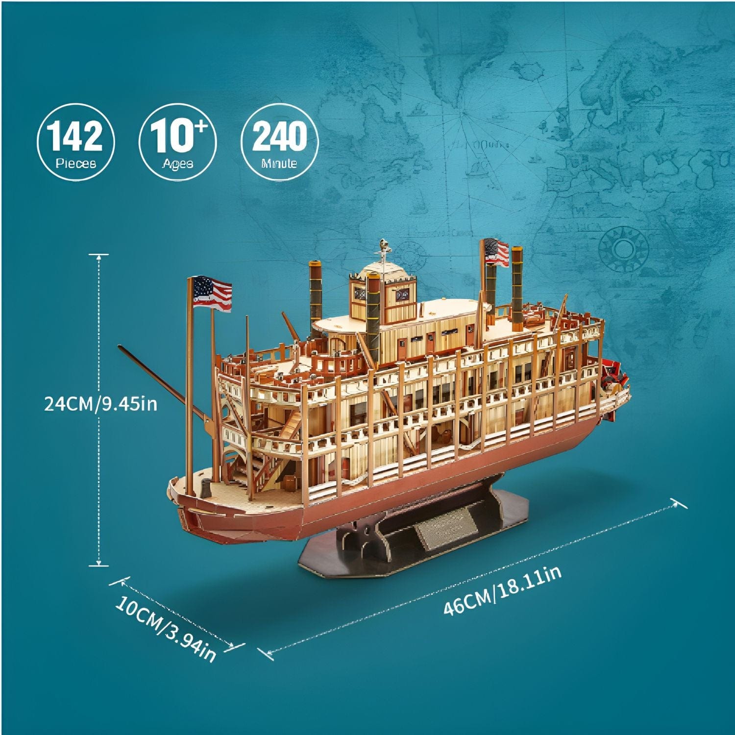Puzzle 3D Bateau Bois Puzzle 3d Bateau | Mississippi Steamboat