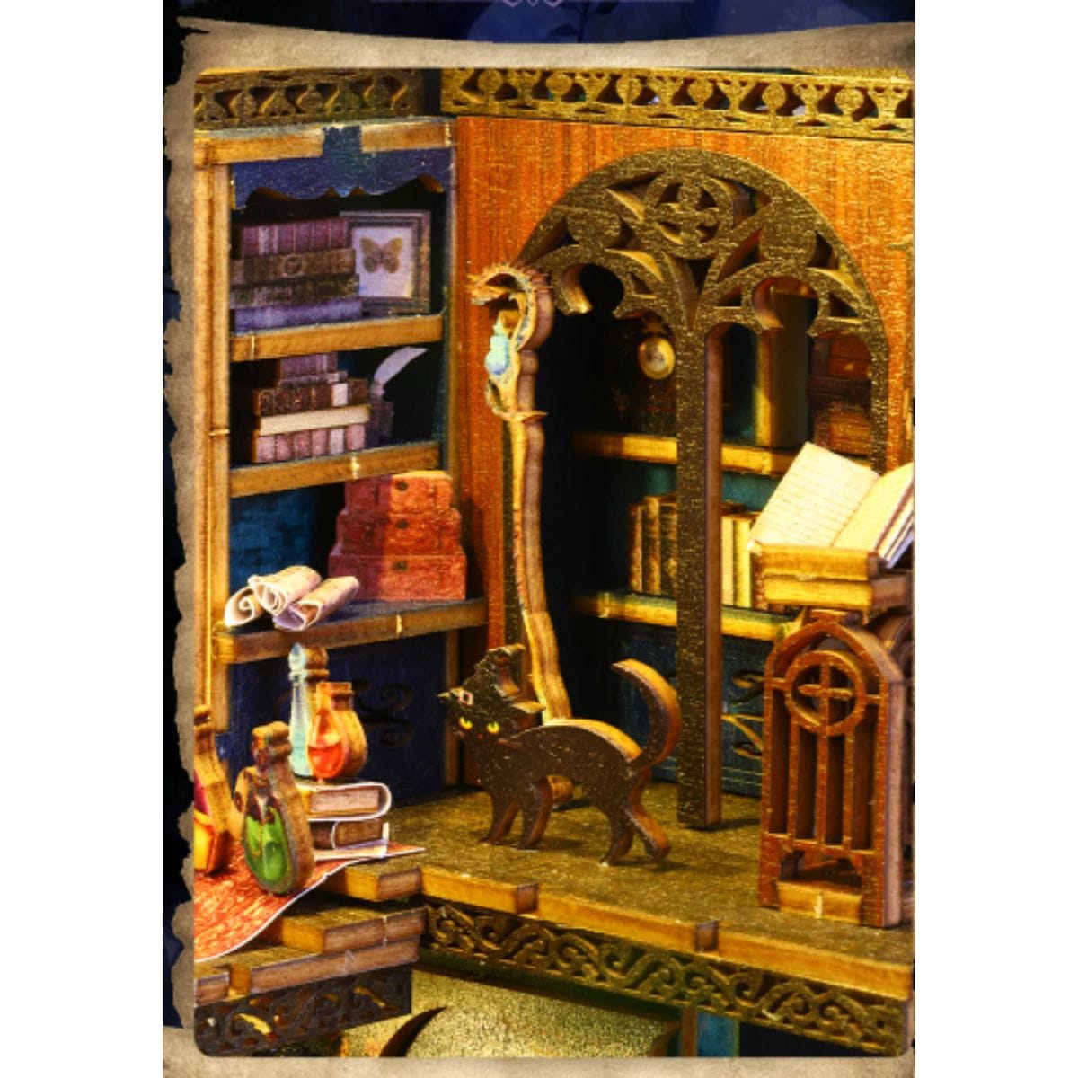 Puzzle 3D Bâtiment | Marché Magique Puzzle 3d Book Nook | Marché Magique