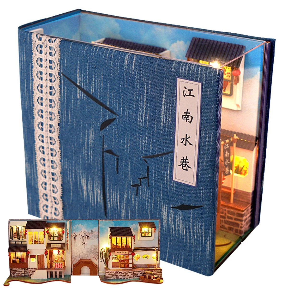 Puzzle 3D Japonais | Rue japonaise Puzzle 3d Book Nook | Rue Japonaise