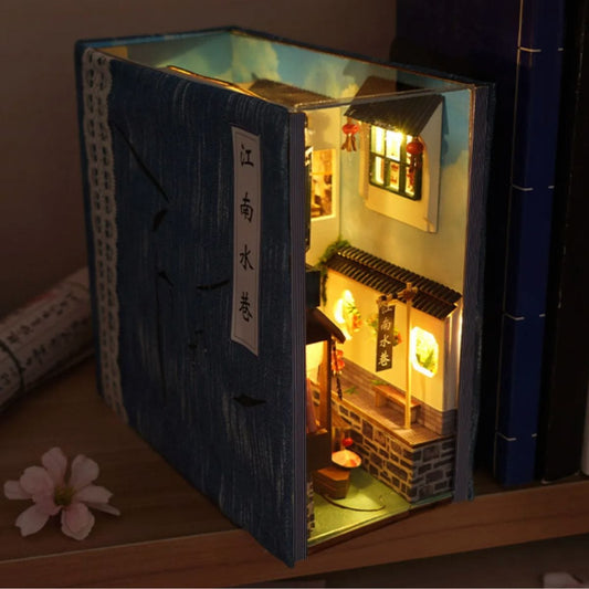 Puzzle 3D Japonais | Rue japonaise Puzzle 3d Book Nook | Rue Japonaise