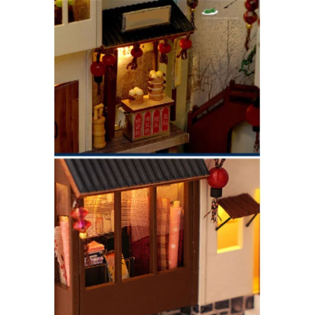 Puzzle 3D Japonais | Rue japonaise Puzzle 3d Book Nook | Rue Japonaise