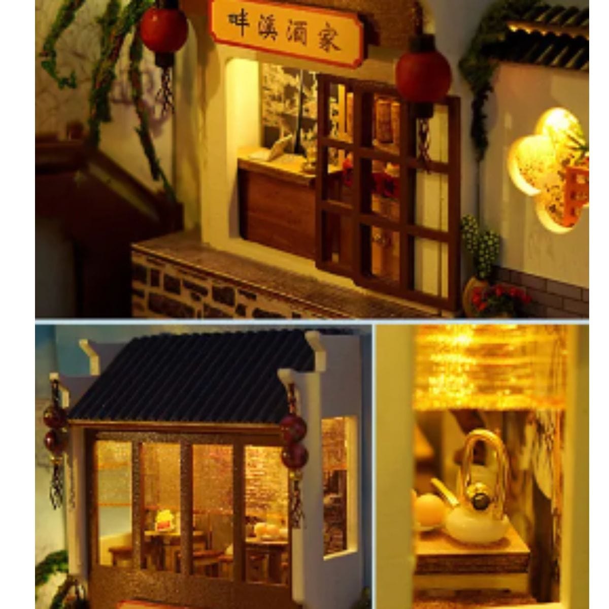 Puzzle 3D Japonais | Rue japonaise Puzzle 3d Book Nook | Rue Japonaise