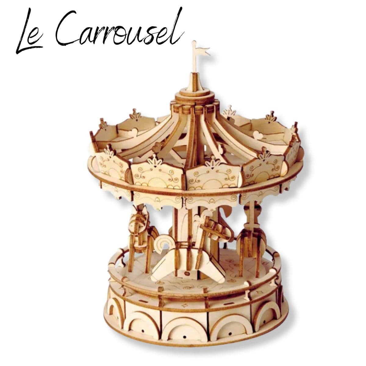 Puzzle 3D Manège | Le Carrousel Pièces d'Exceptions Monde Miniature | Le Carrousel