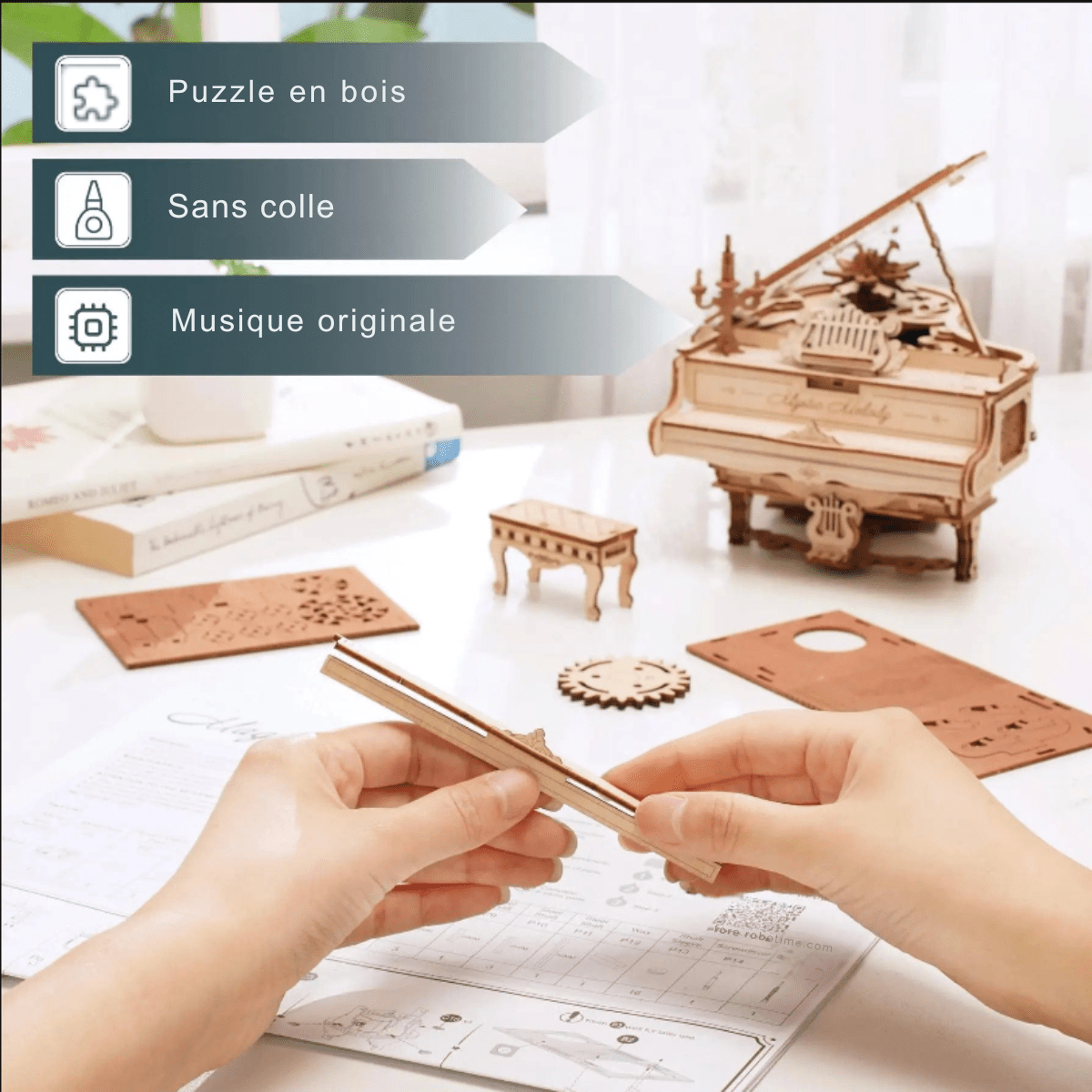 Puzzle 3D piano Pièces d'Exceptions Instrument | Piano Mécanique