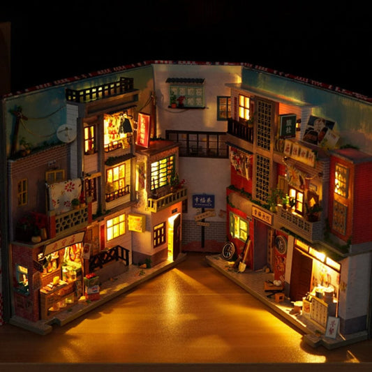 Puzzle Japonais Bois | Quartier Japonais Puzzle 3d Book Nook | Quartier Japonais