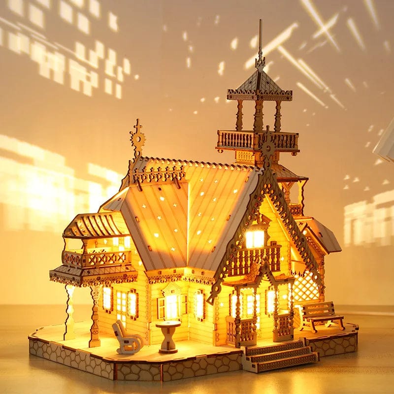 Puzzle Maison | Le Chalet enchanté Puzzle 3d Monde Miniature | Le Chalet enchanté