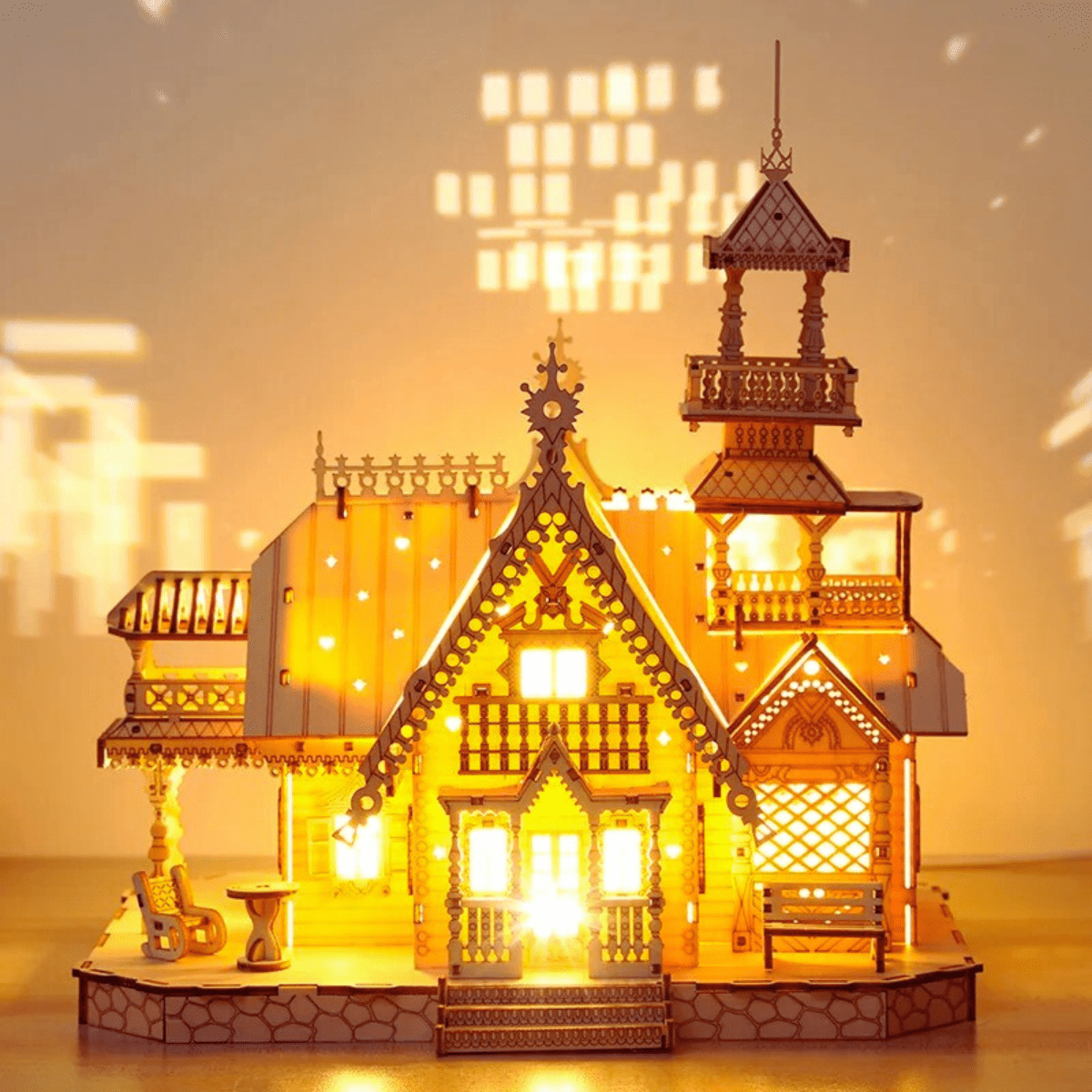 Puzzle Maison | Le Chalet enchanté Puzzle 3d Monde Miniature | Le Chalet enchanté
