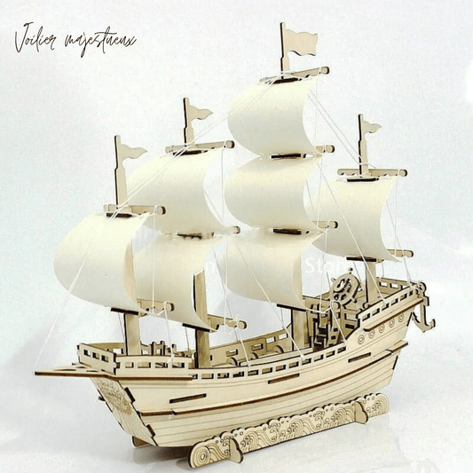 Puzzle Voilier Puzzle 3d Bateau | Voilier Majestueux